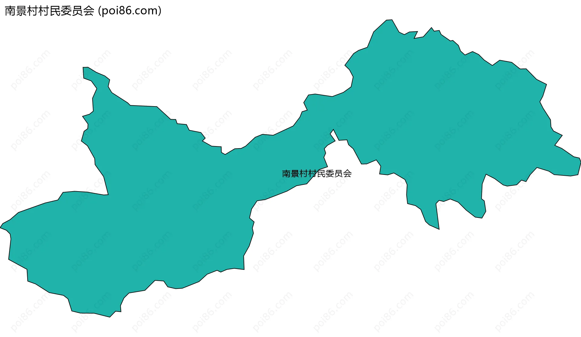 南景村村民委员会边界地图