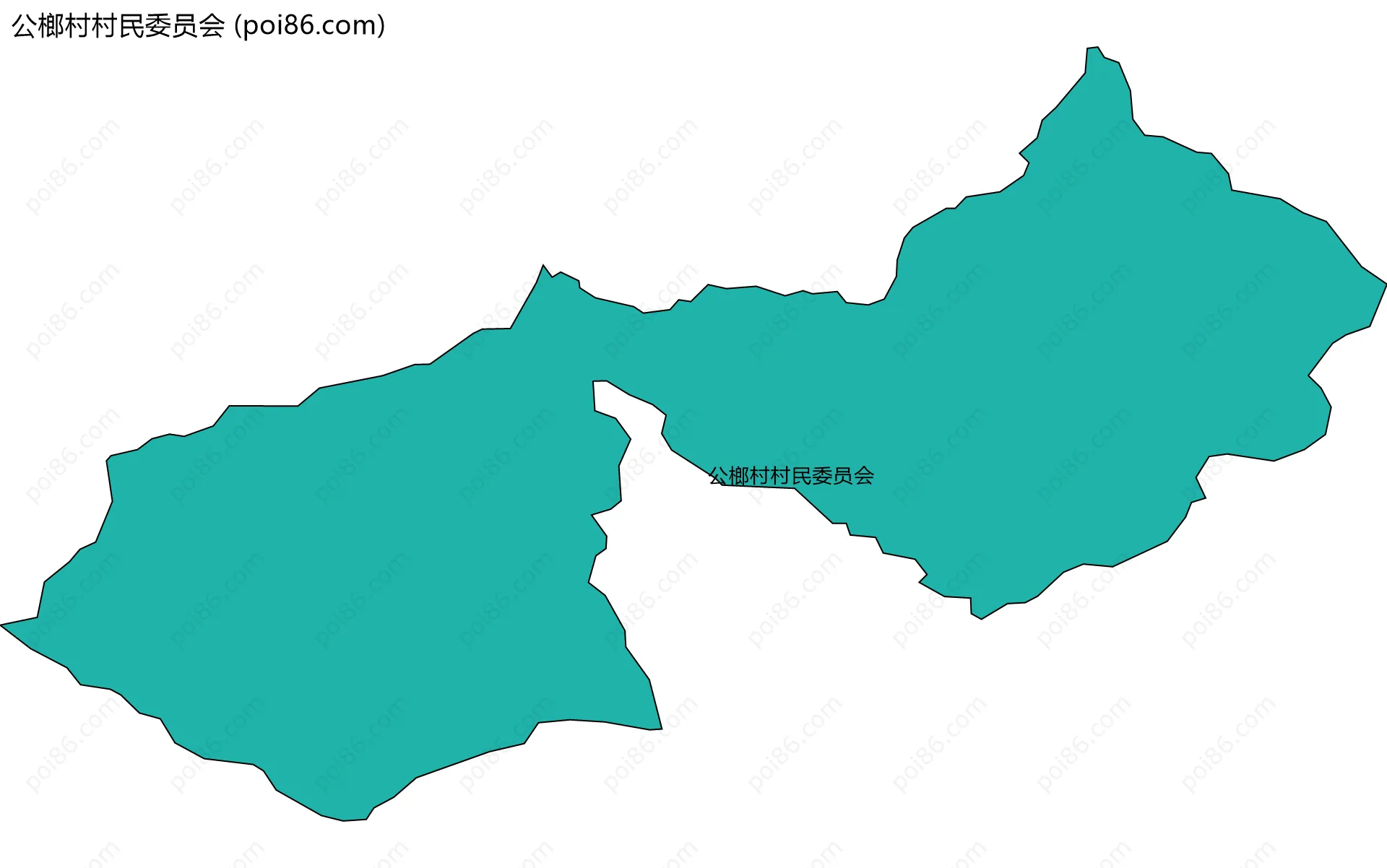 公榔村村民委员会边界地图
