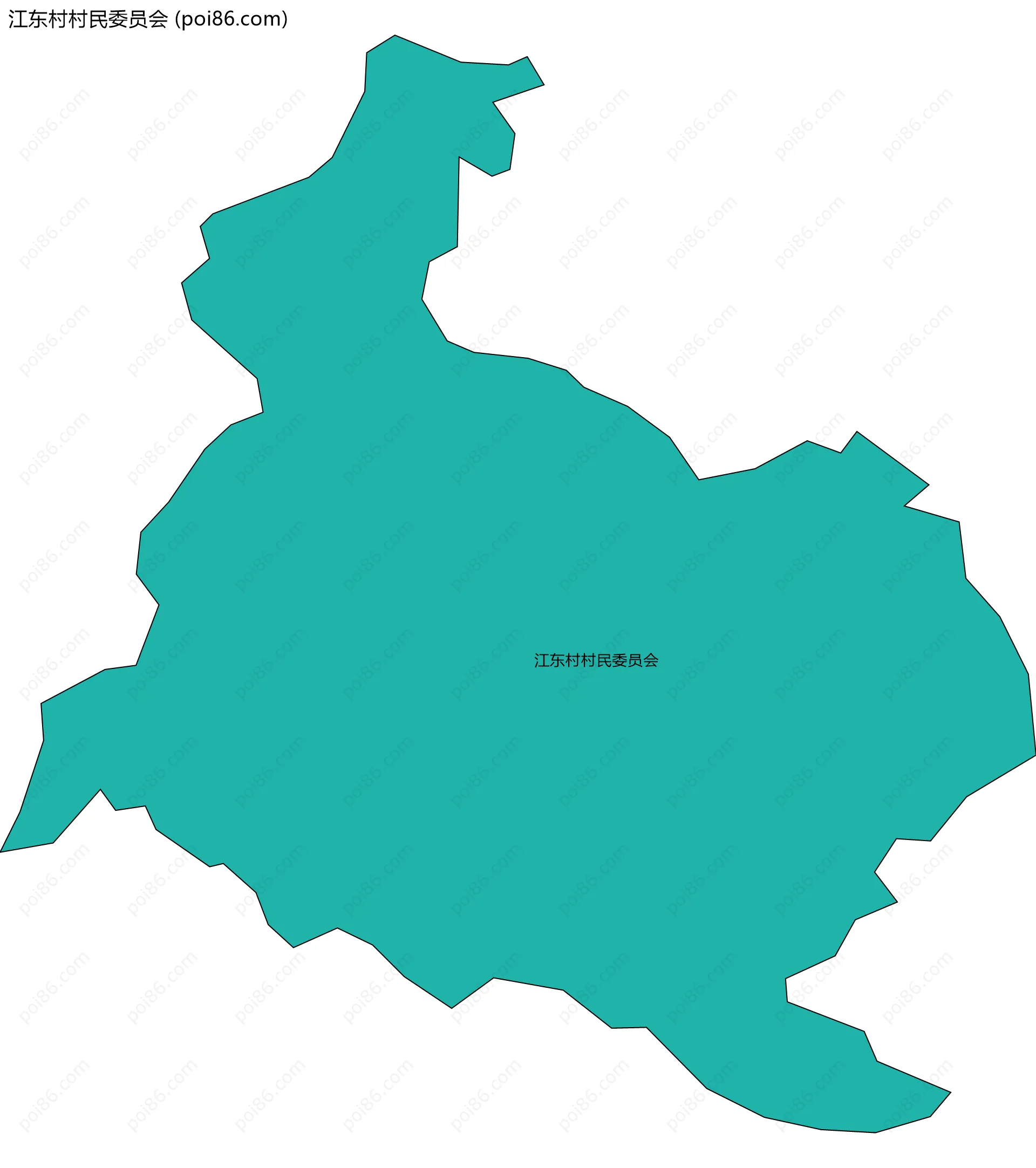 江东村村民委员会边界地图