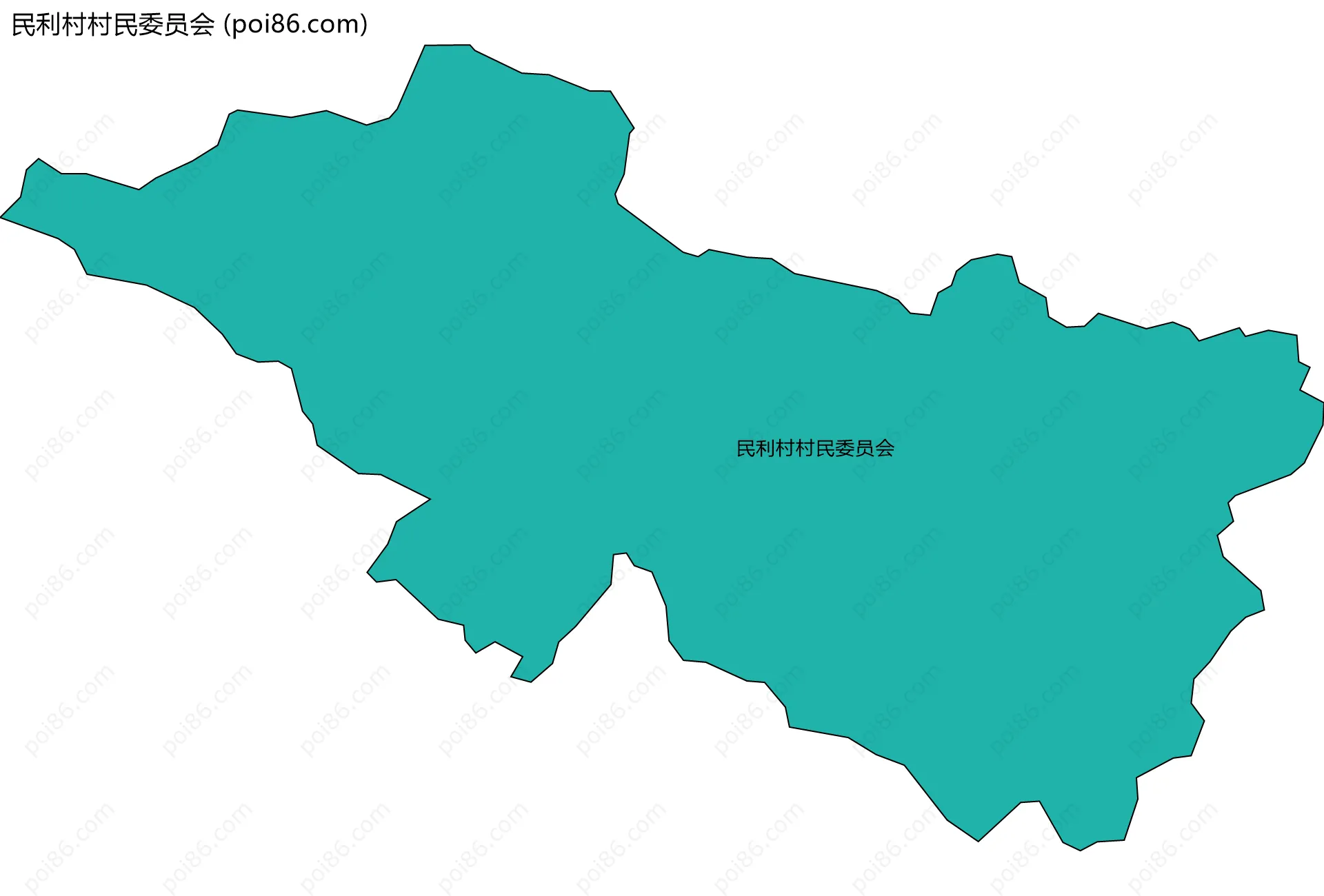 民利村村民委员会边界地图