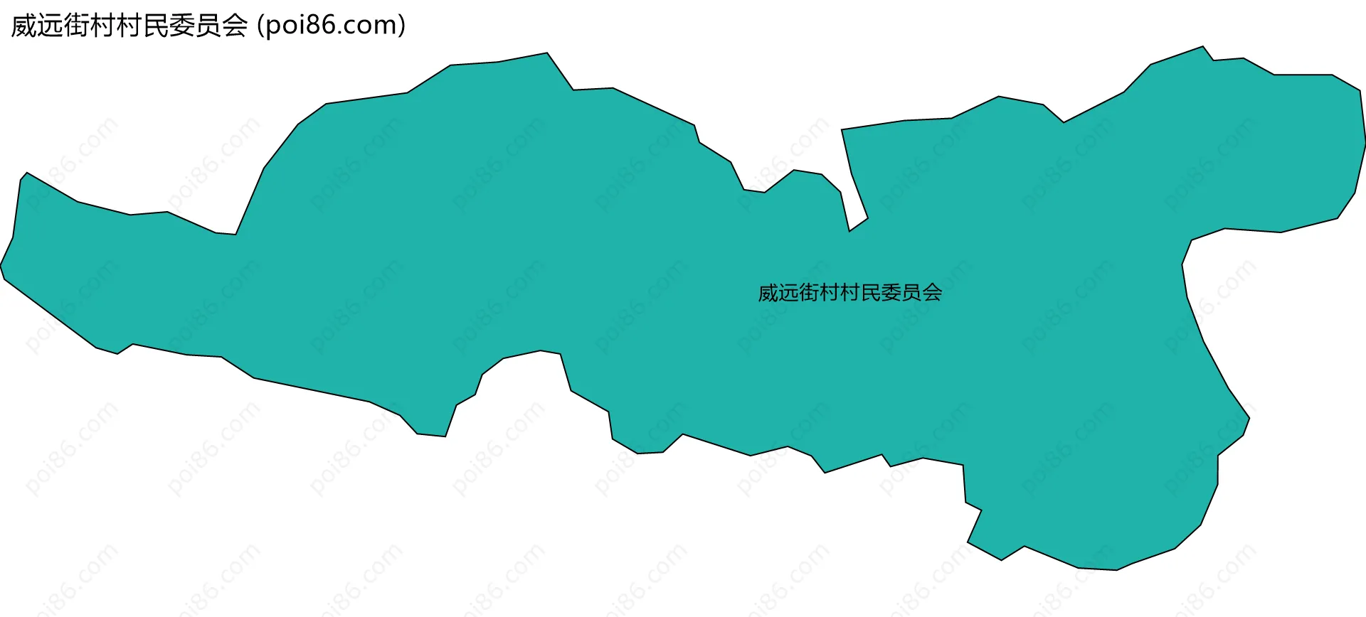 威远街村村民委员会边界地图