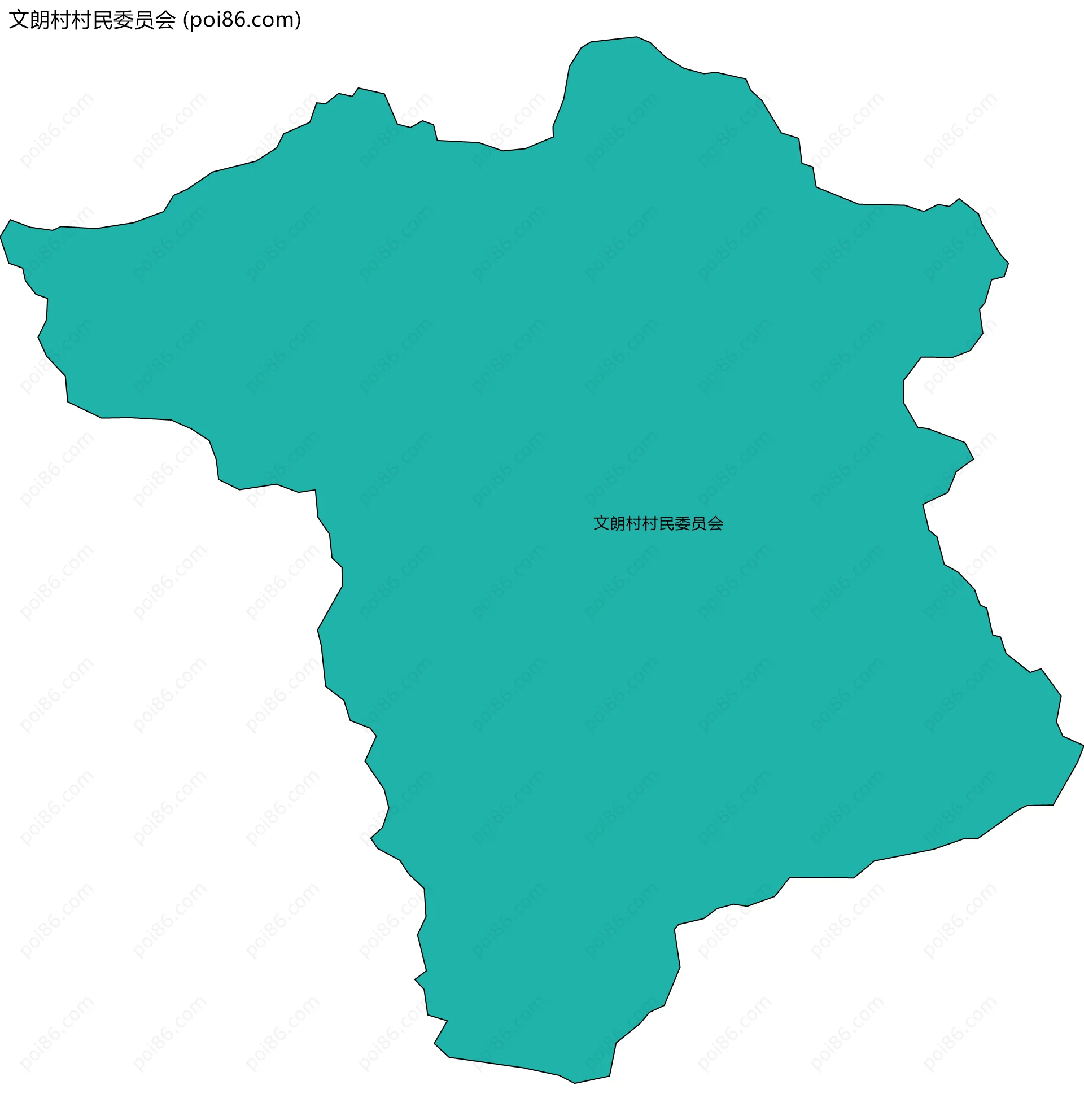 文朗村村民委员会边界地图