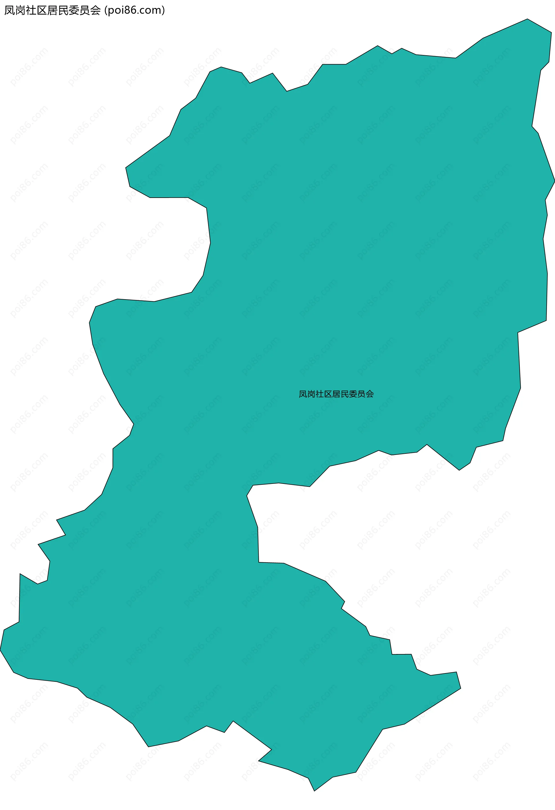 凤岗社区居民委员会边界地图