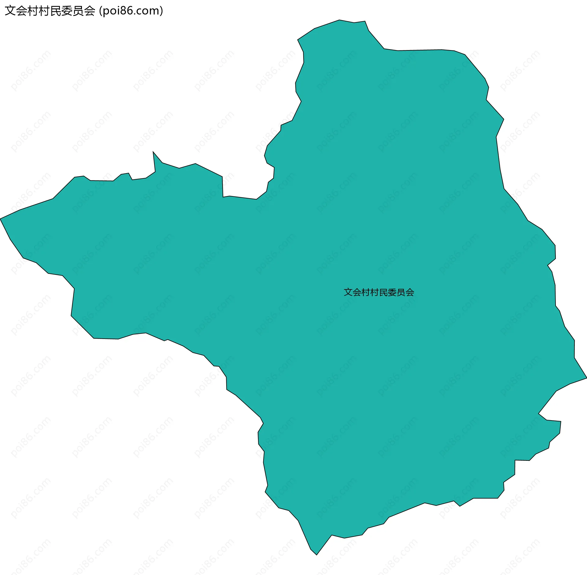 文会村村民委员会边界地图