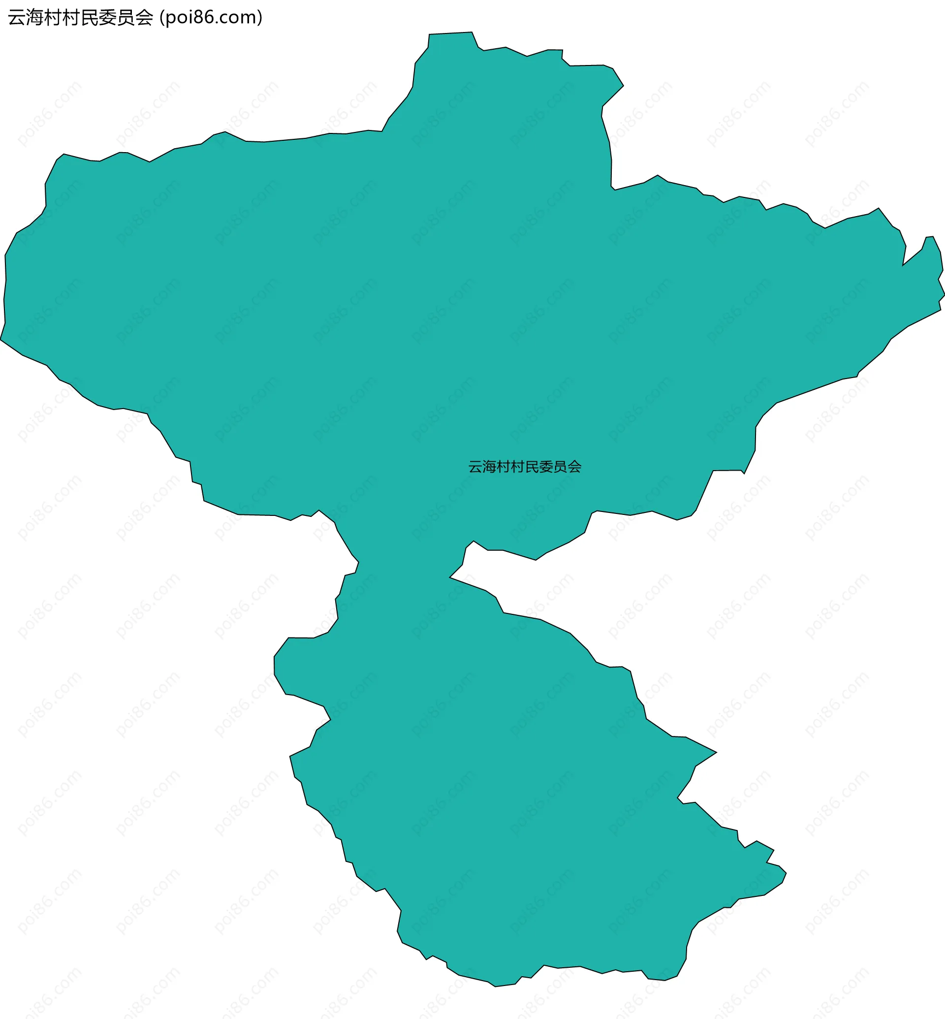 云海村村民委员会边界地图