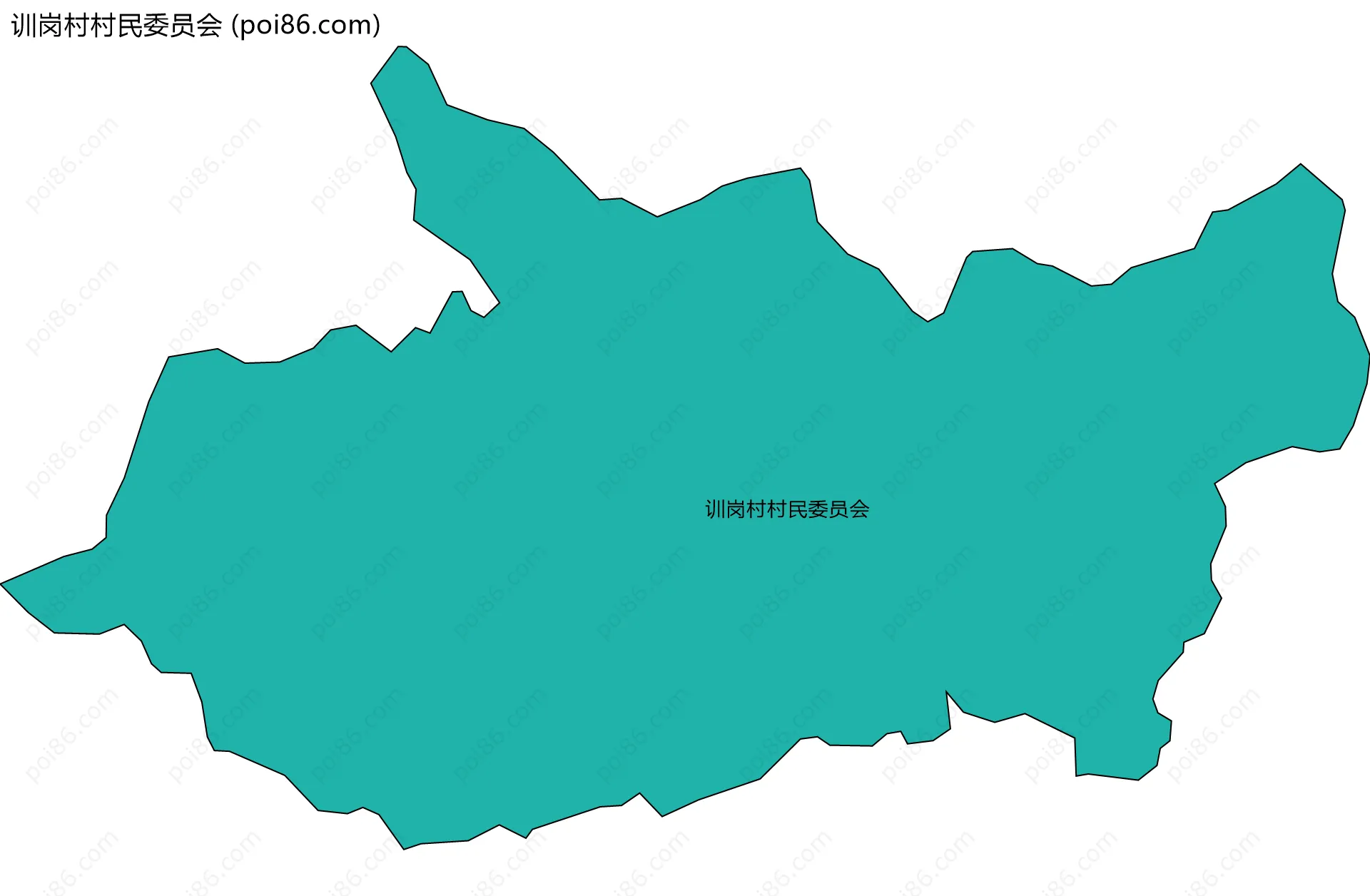 训岗村村民委员会边界地图