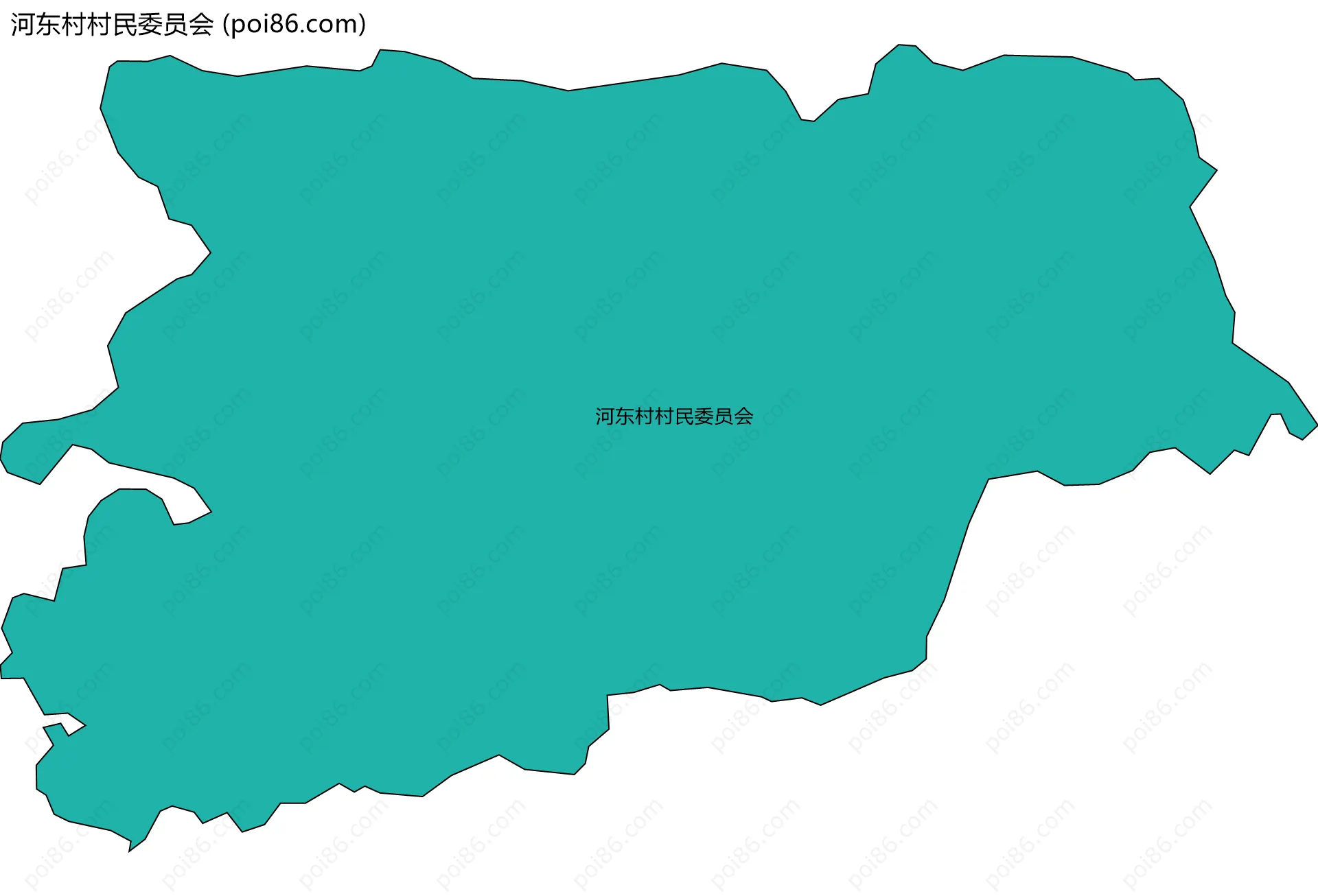 河东村村民委员会边界地图
