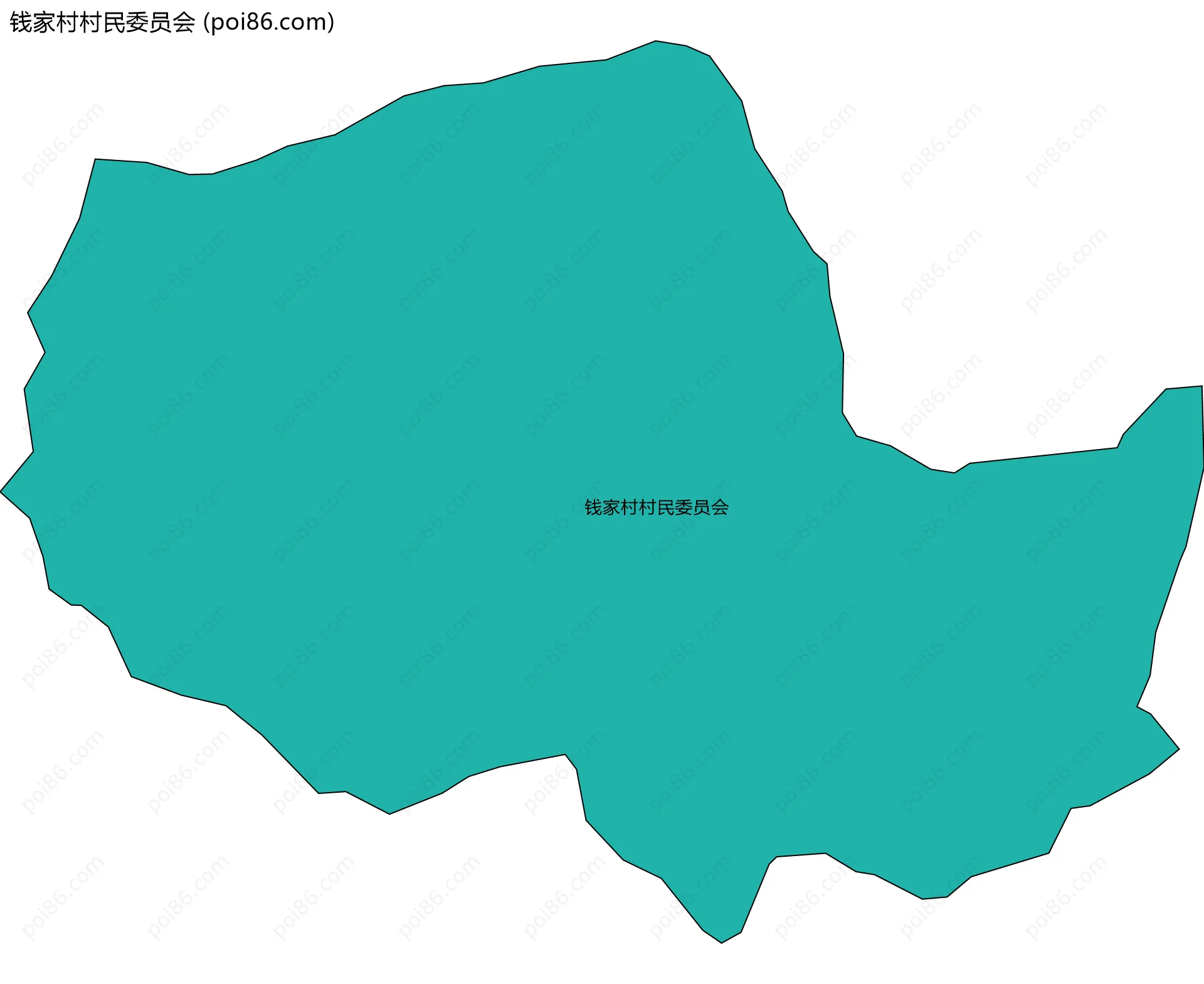 钱家村村民委员会边界地图