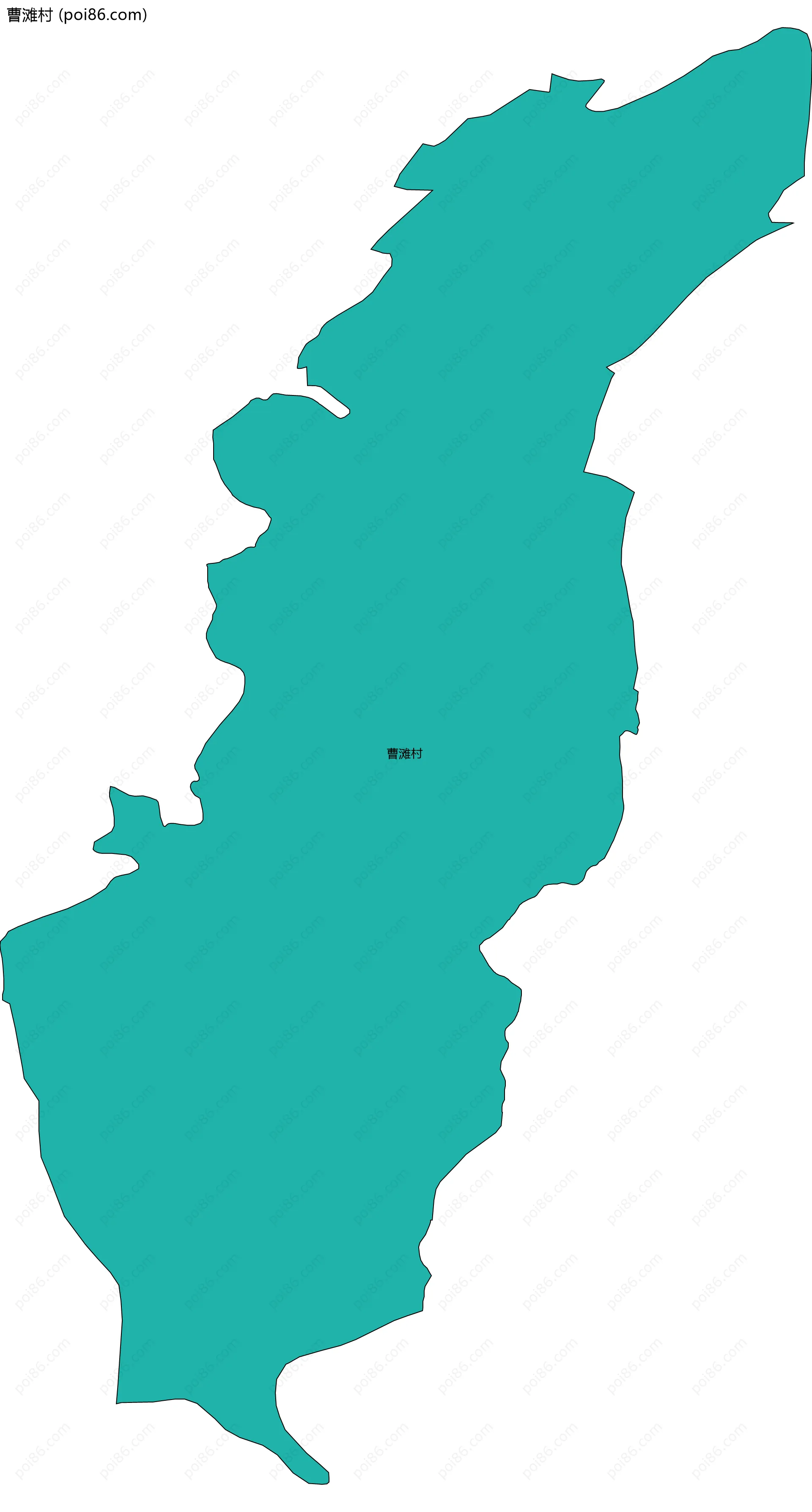 曹滩村边界地图