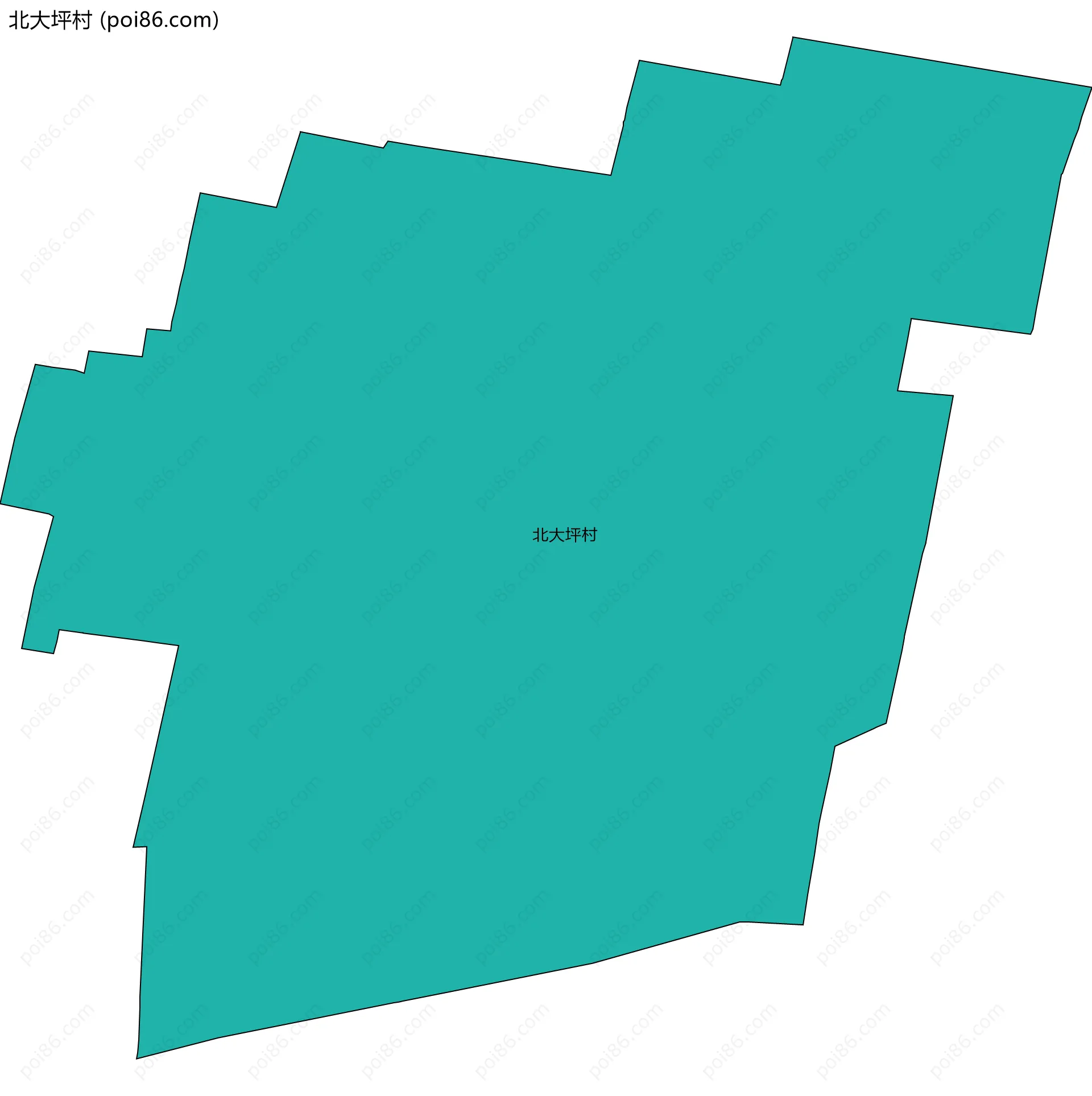 北大坪村边界地图