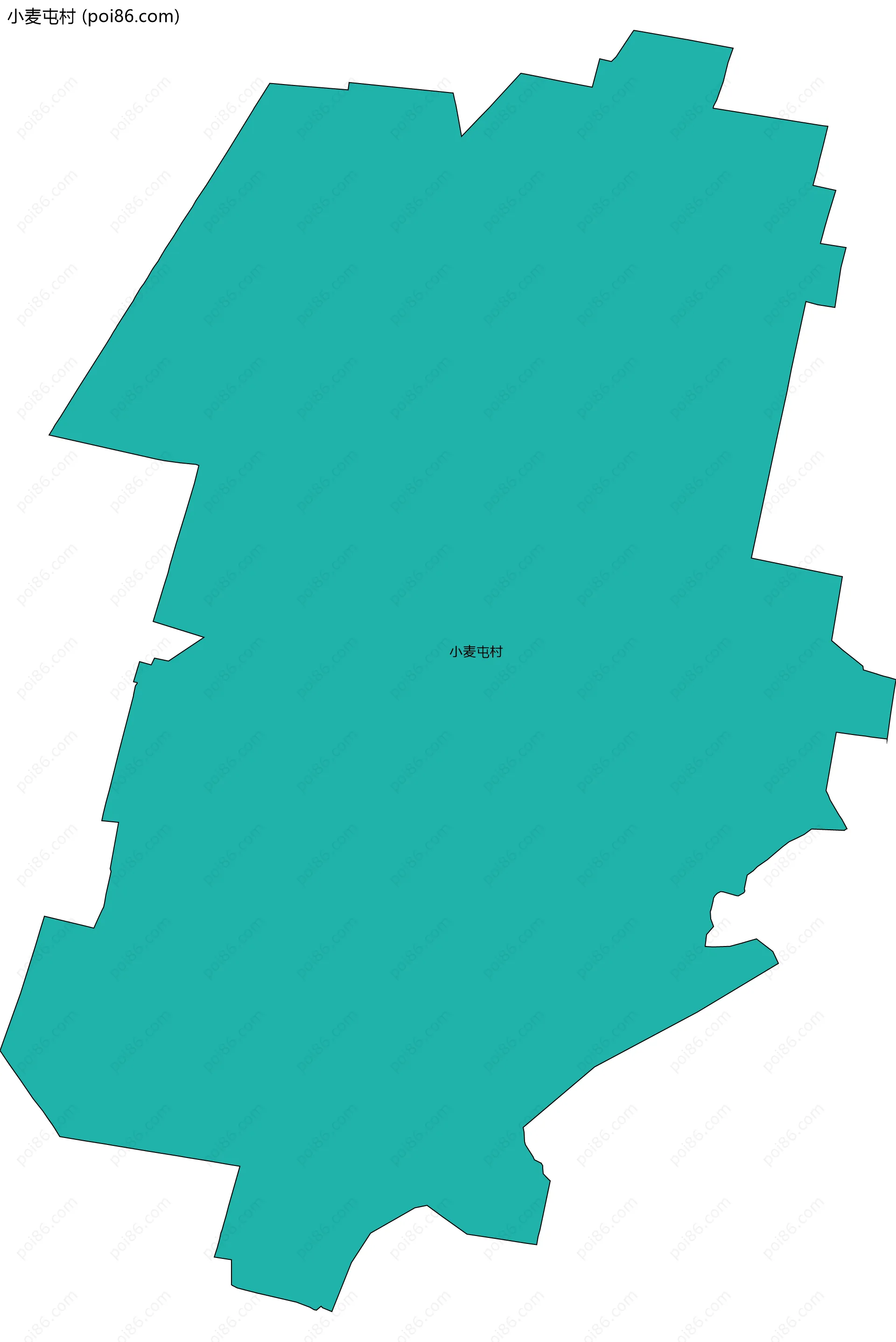 小麦屯村边界地图