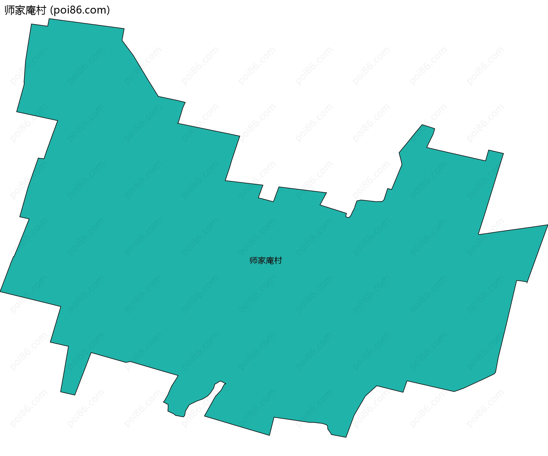 师家庵村边界地图
