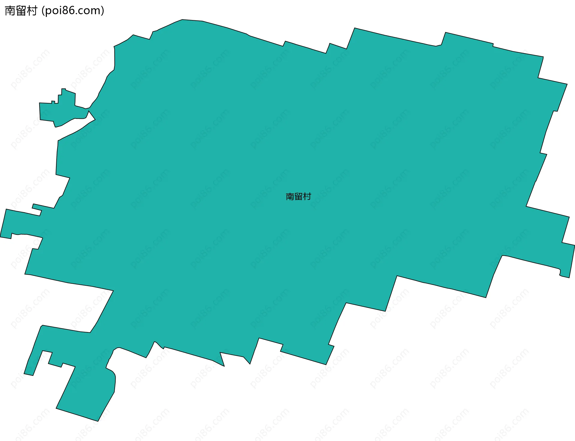 南留村边界地图