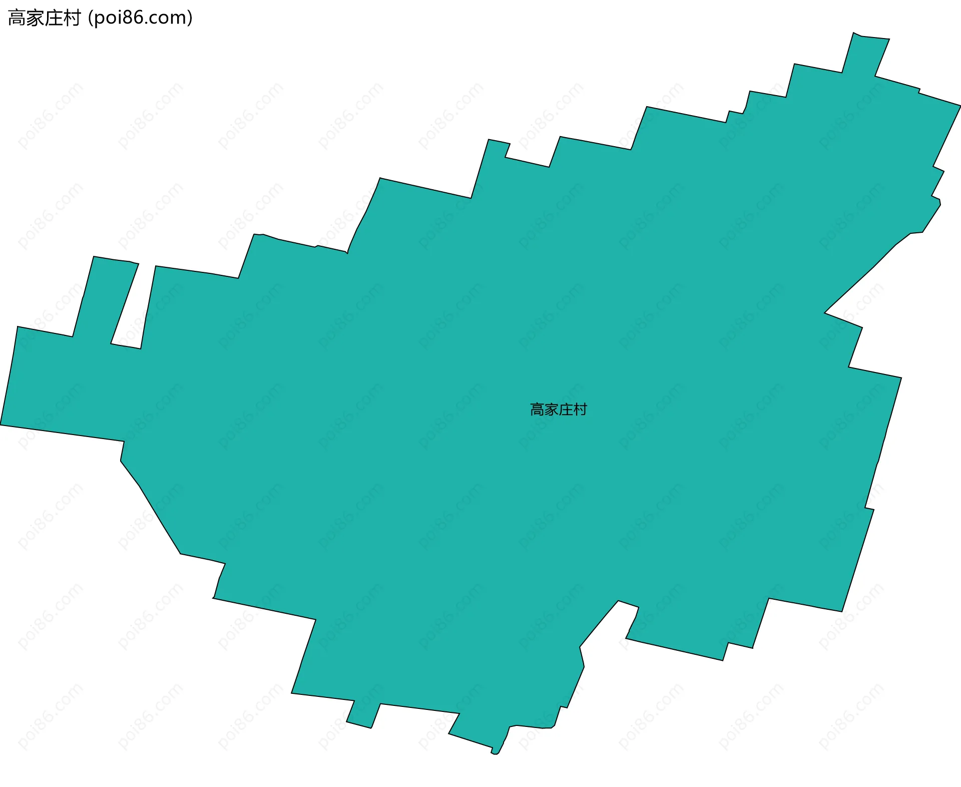 高家庄村边界地图