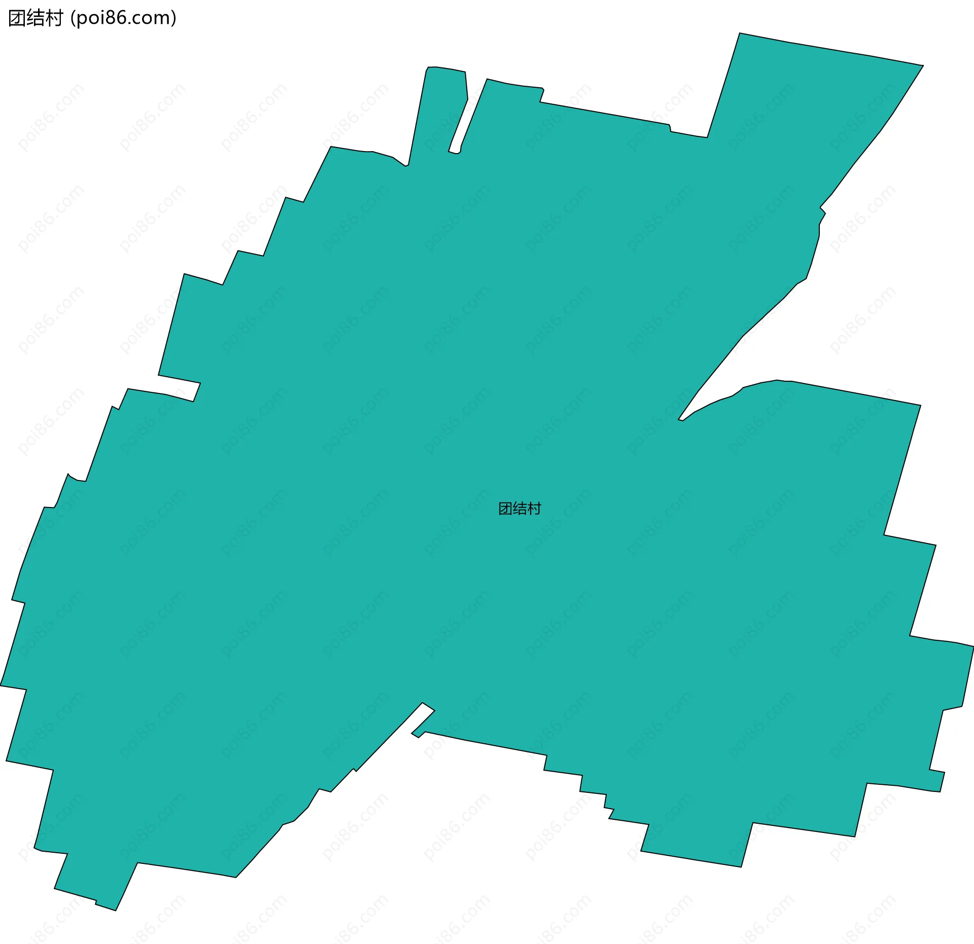 团结村边界地图