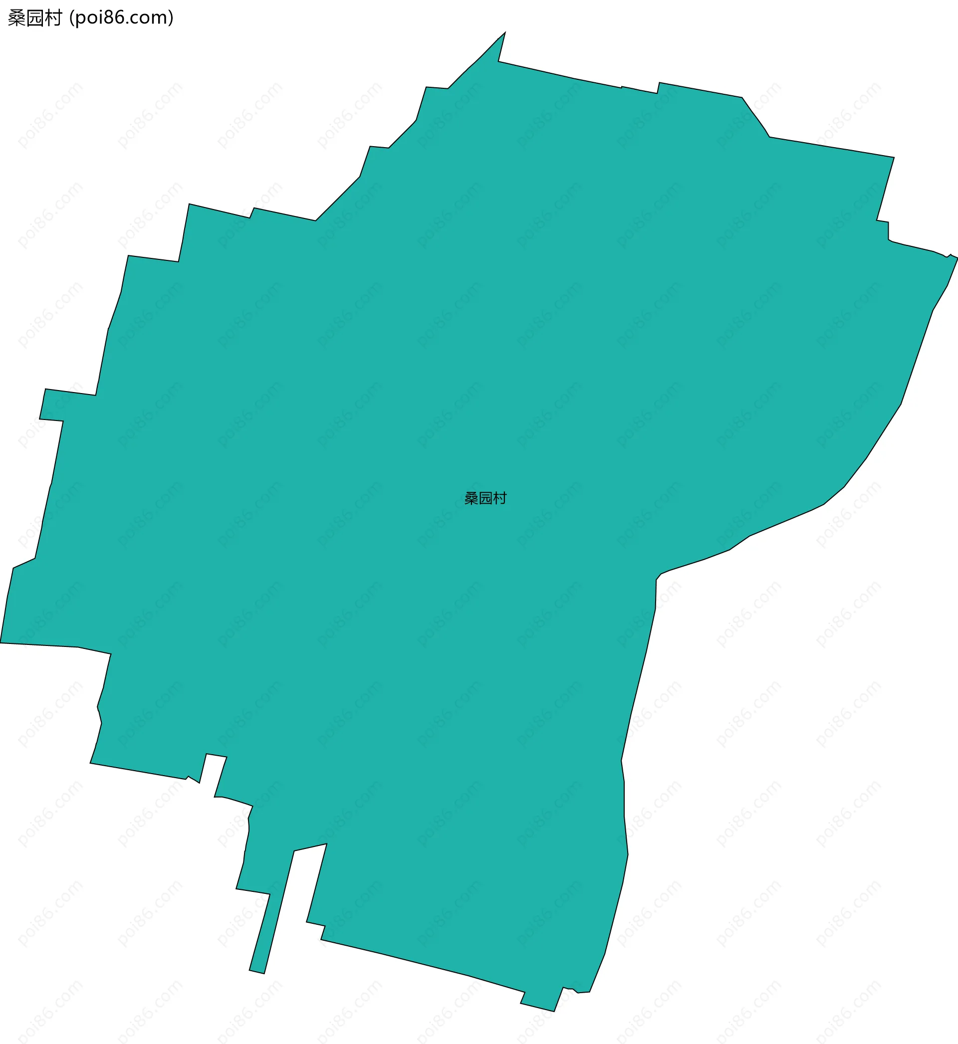 桑园村边界地图