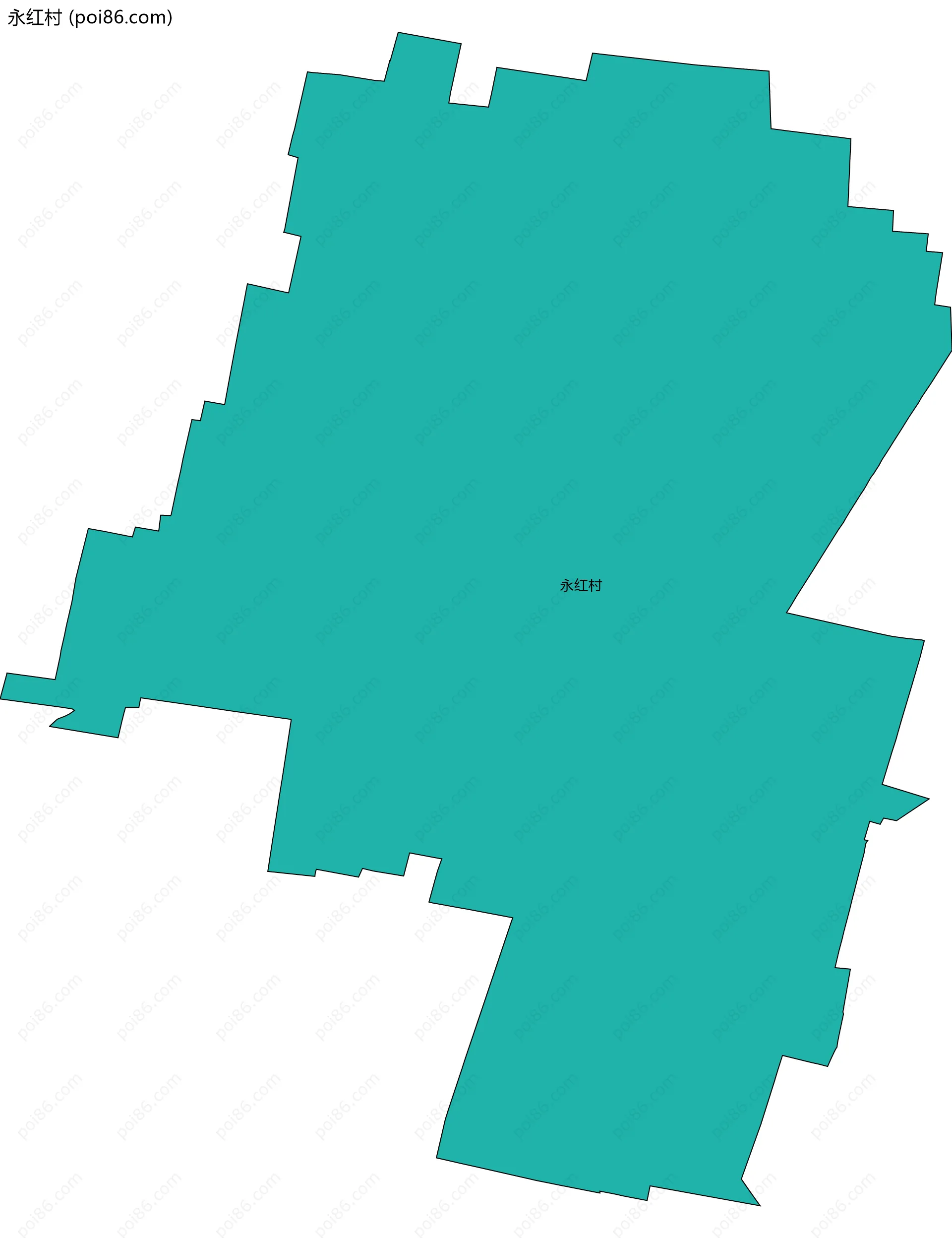 永红村边界地图