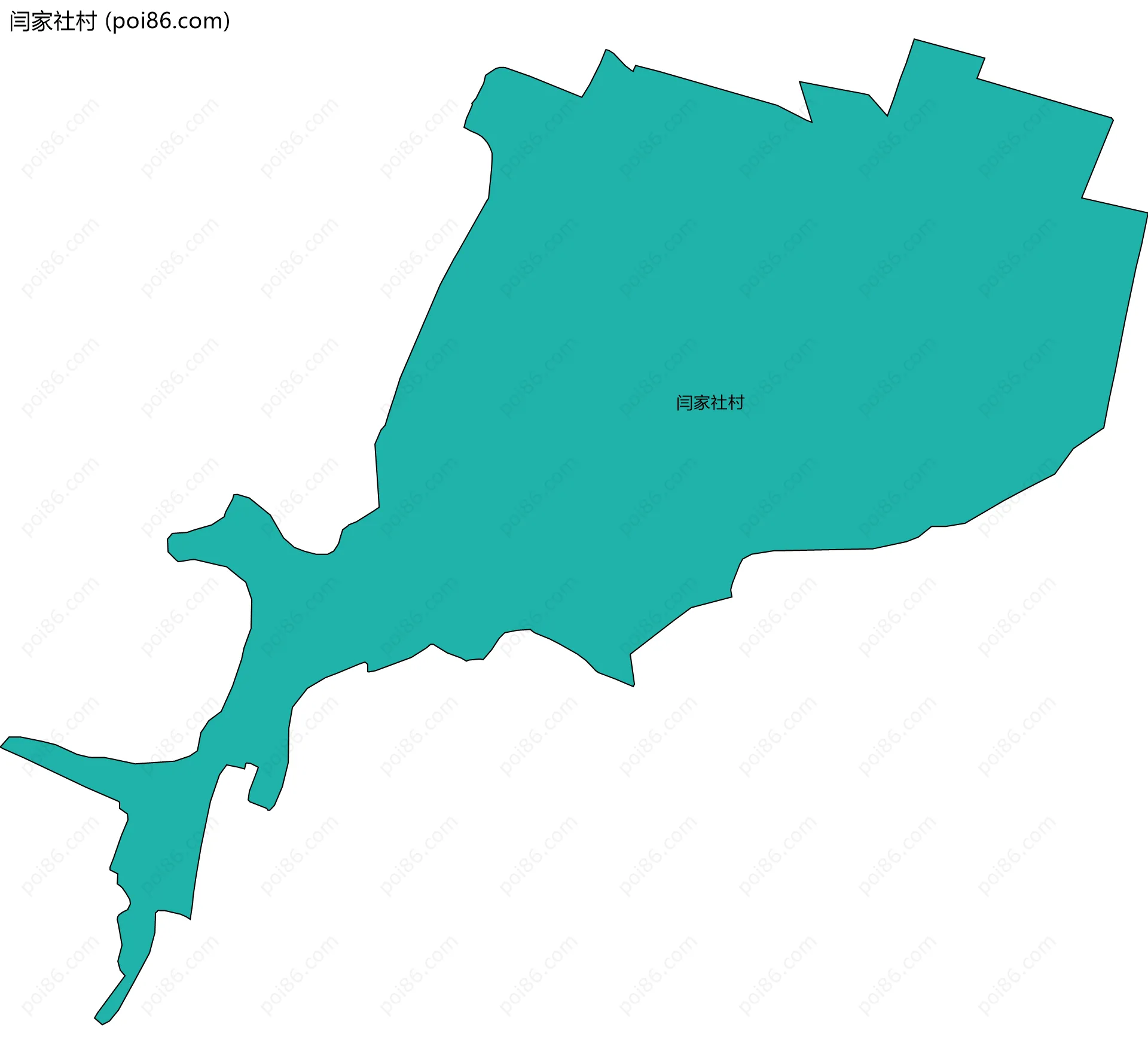 闫家社村边界地图