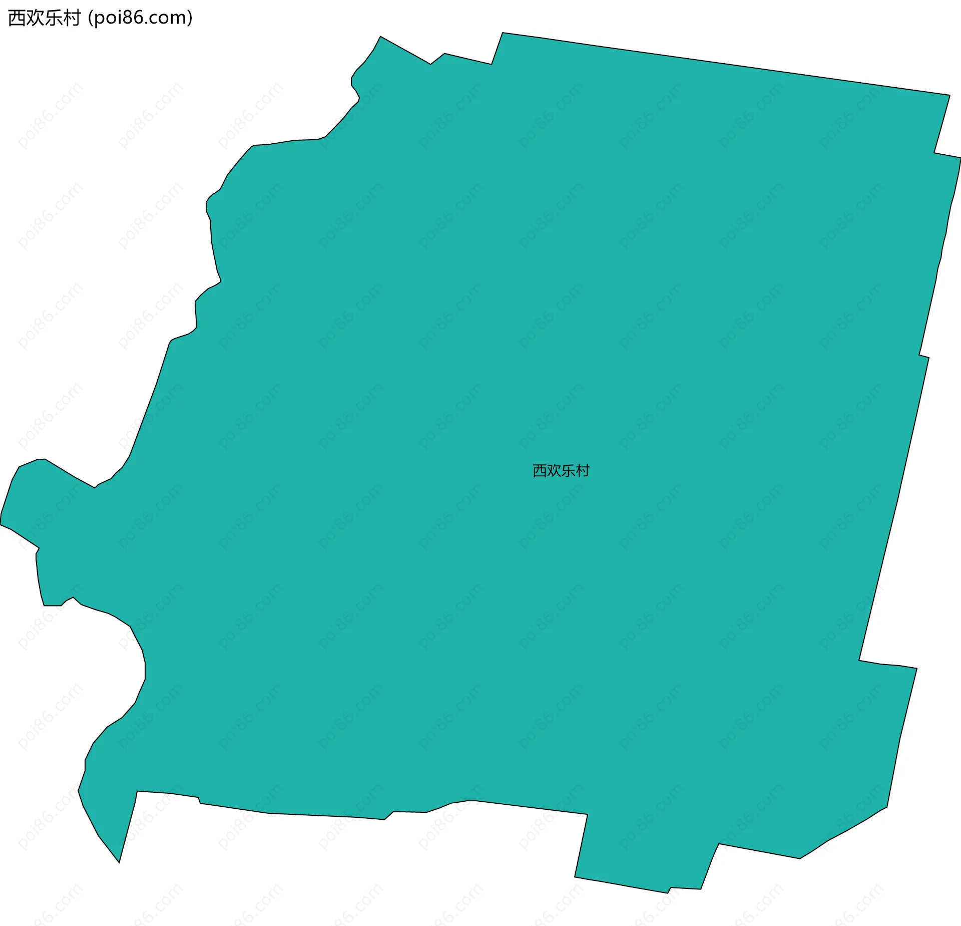 西欢乐村边界地图