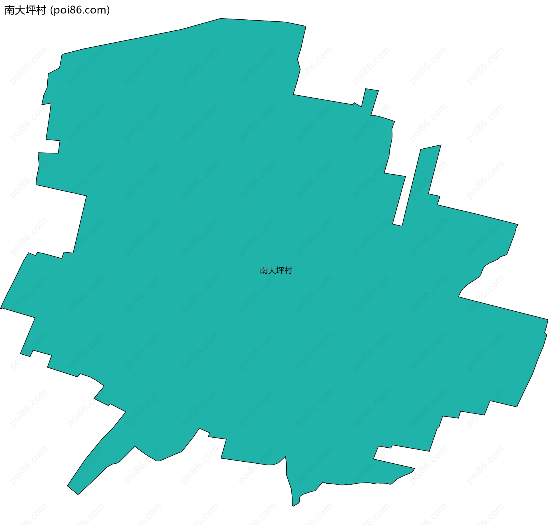南大坪村边界地图