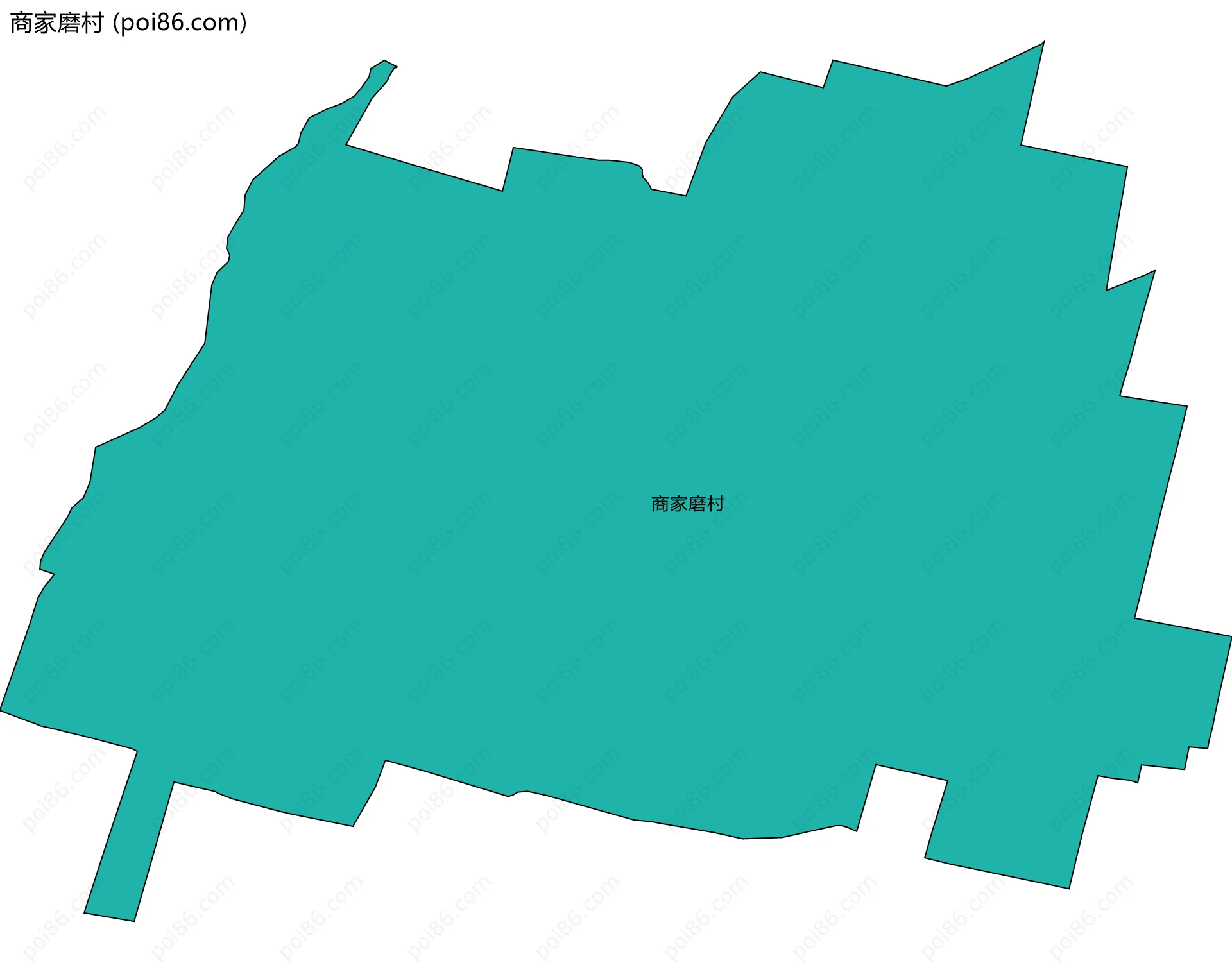 商家磨村边界地图