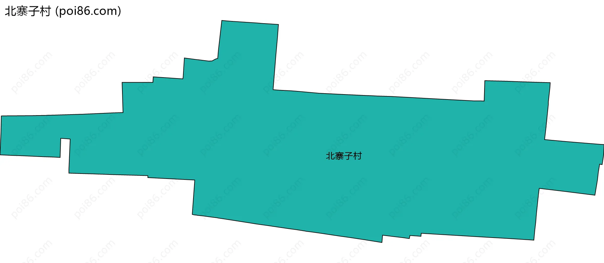 北寨子村边界地图