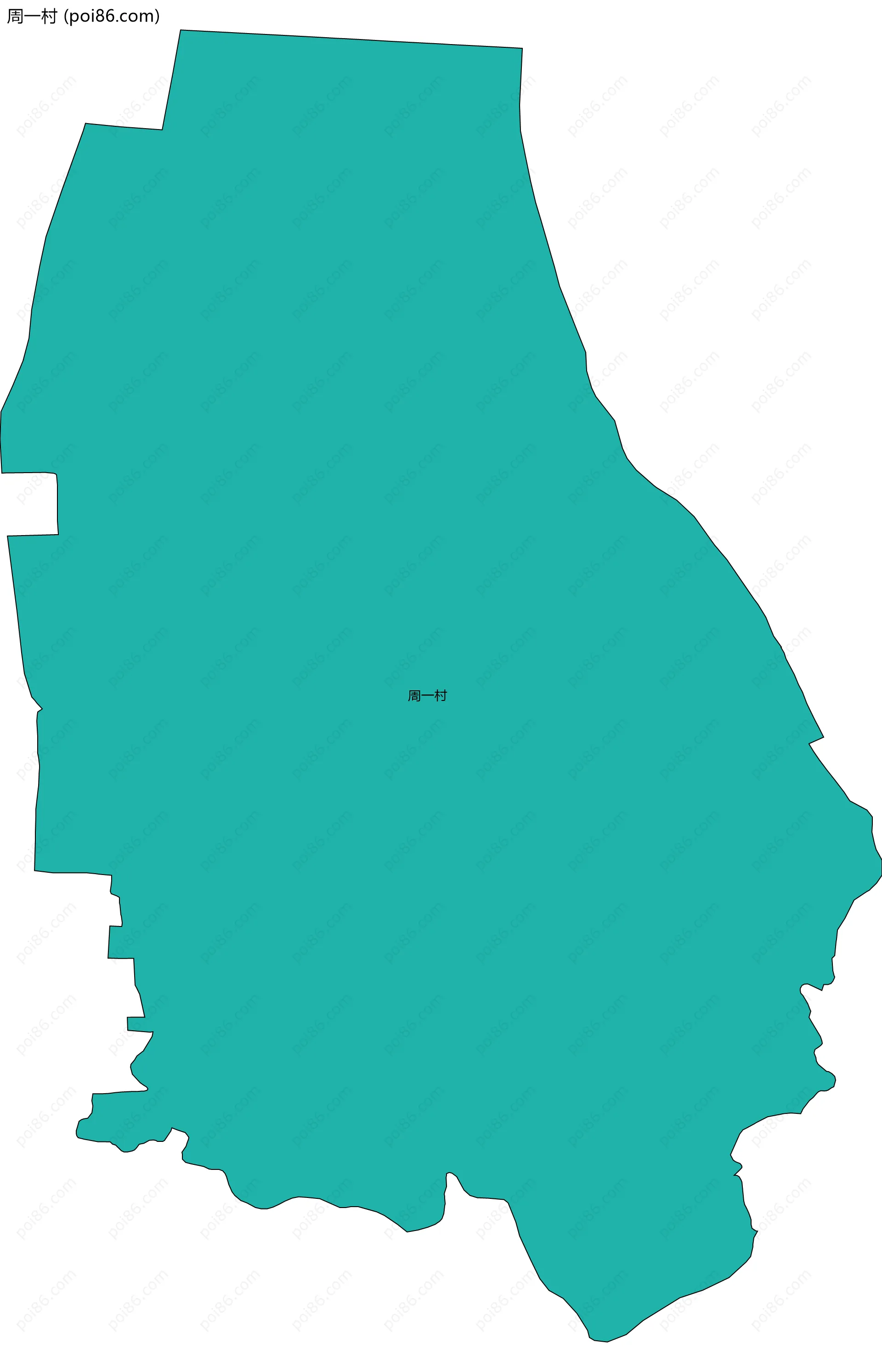周一村边界地图