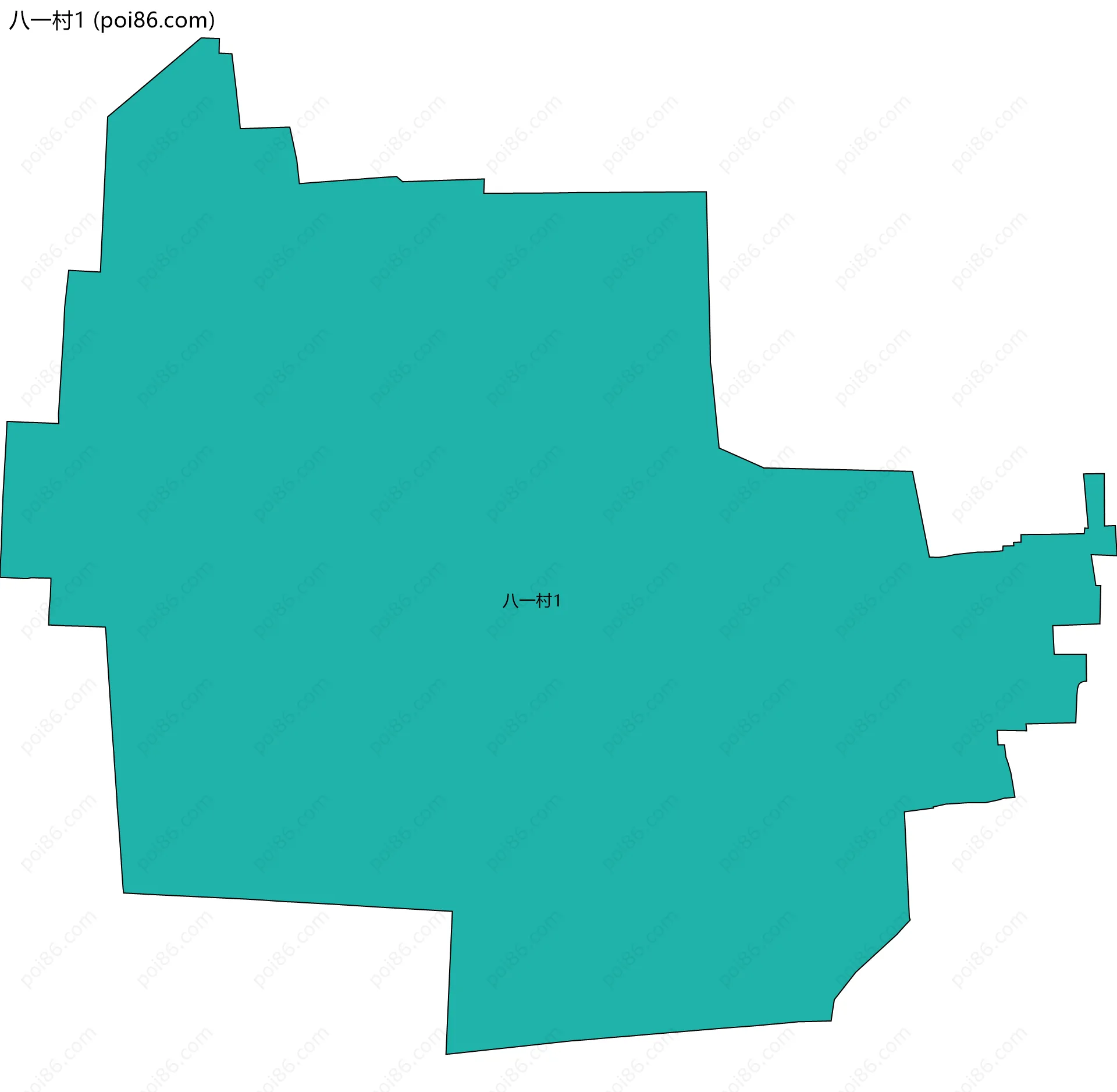 八一村1边界地图