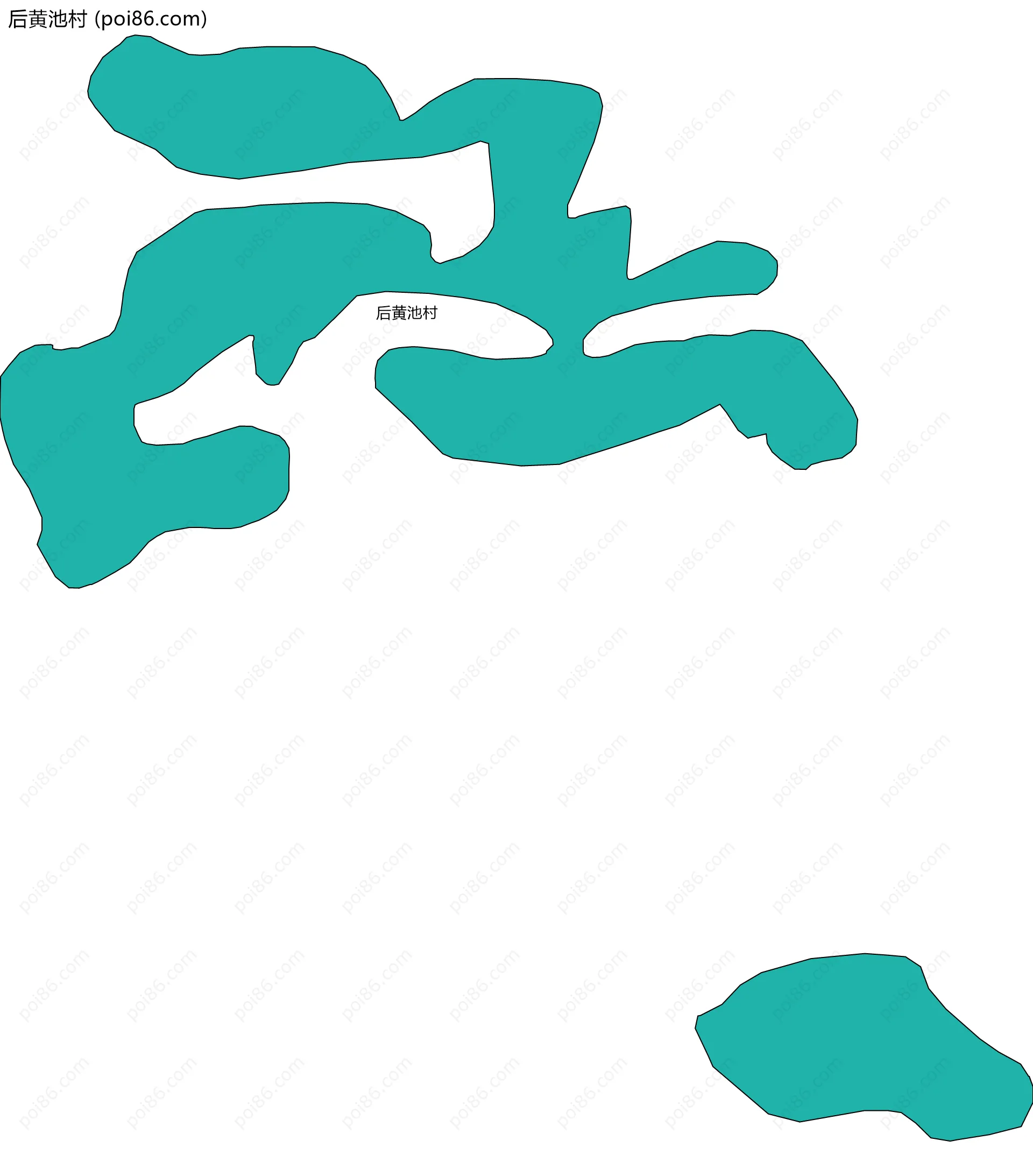 后黄池村边界地图