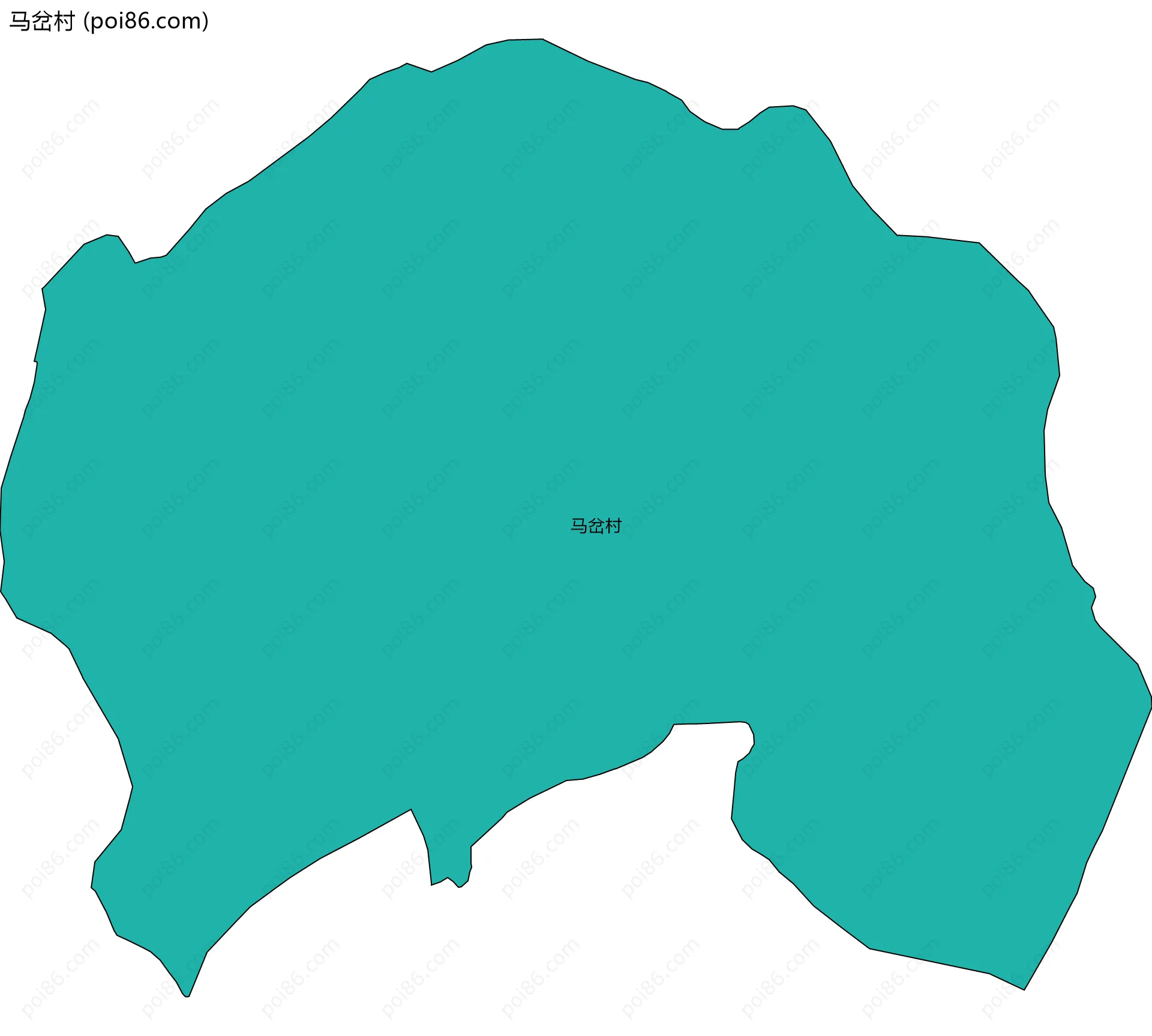 马岔村边界地图