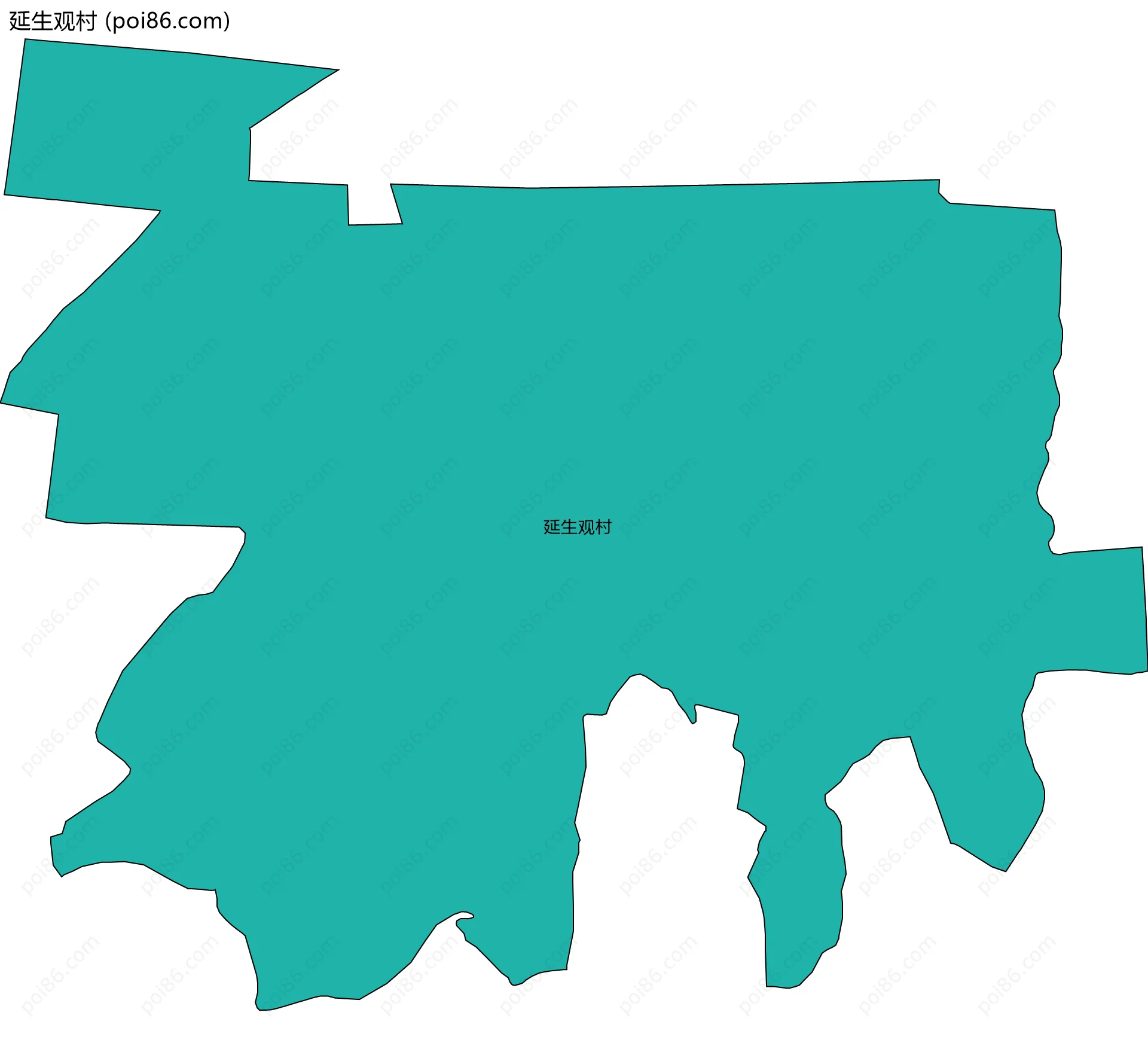 延生观村边界地图