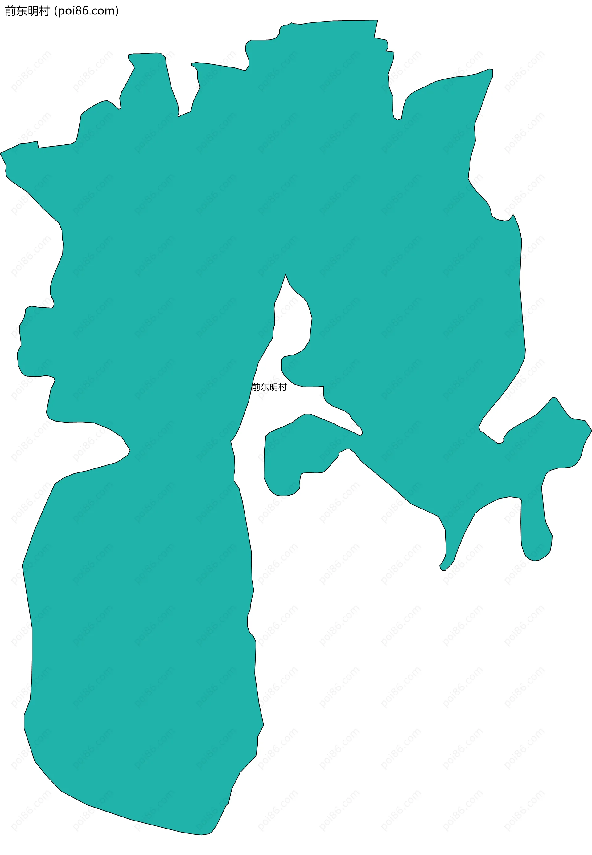 前东明村边界地图