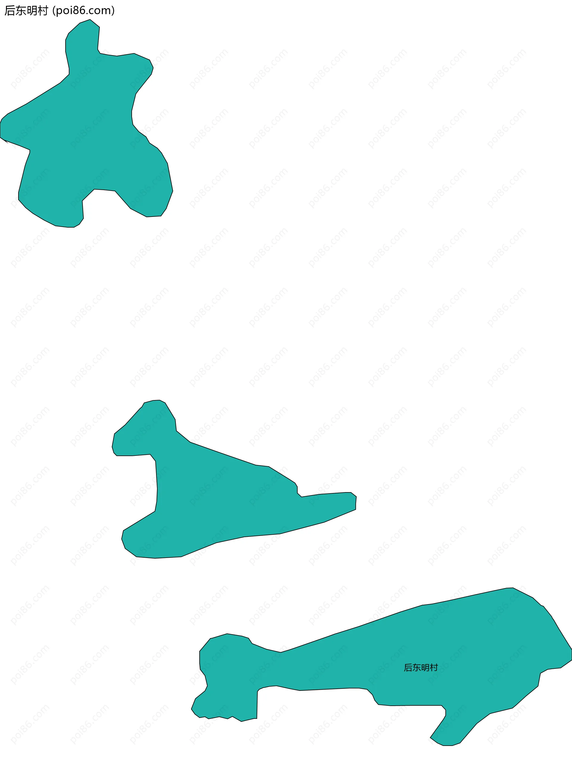 后东明村边界地图