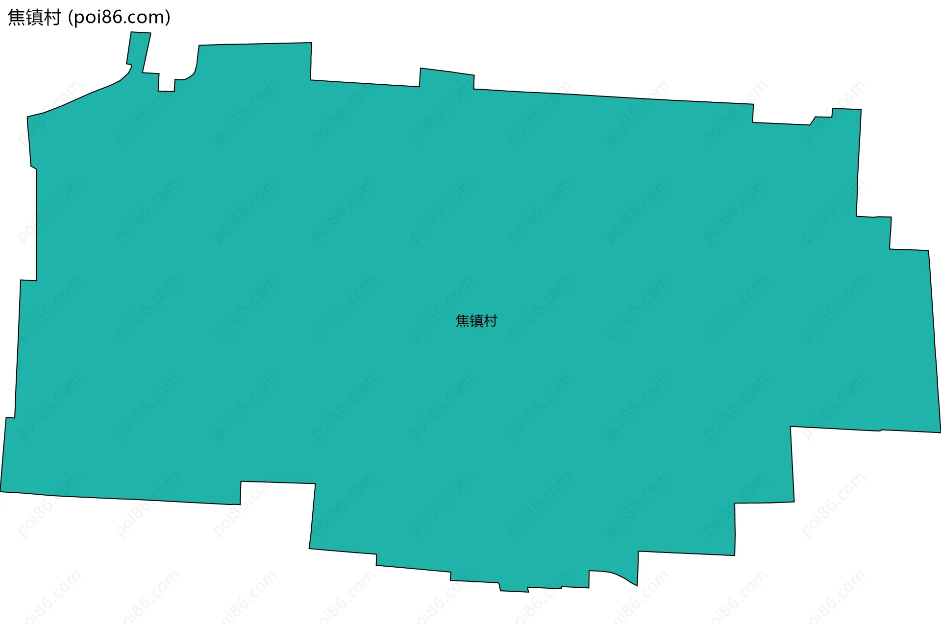 焦镇村边界地图