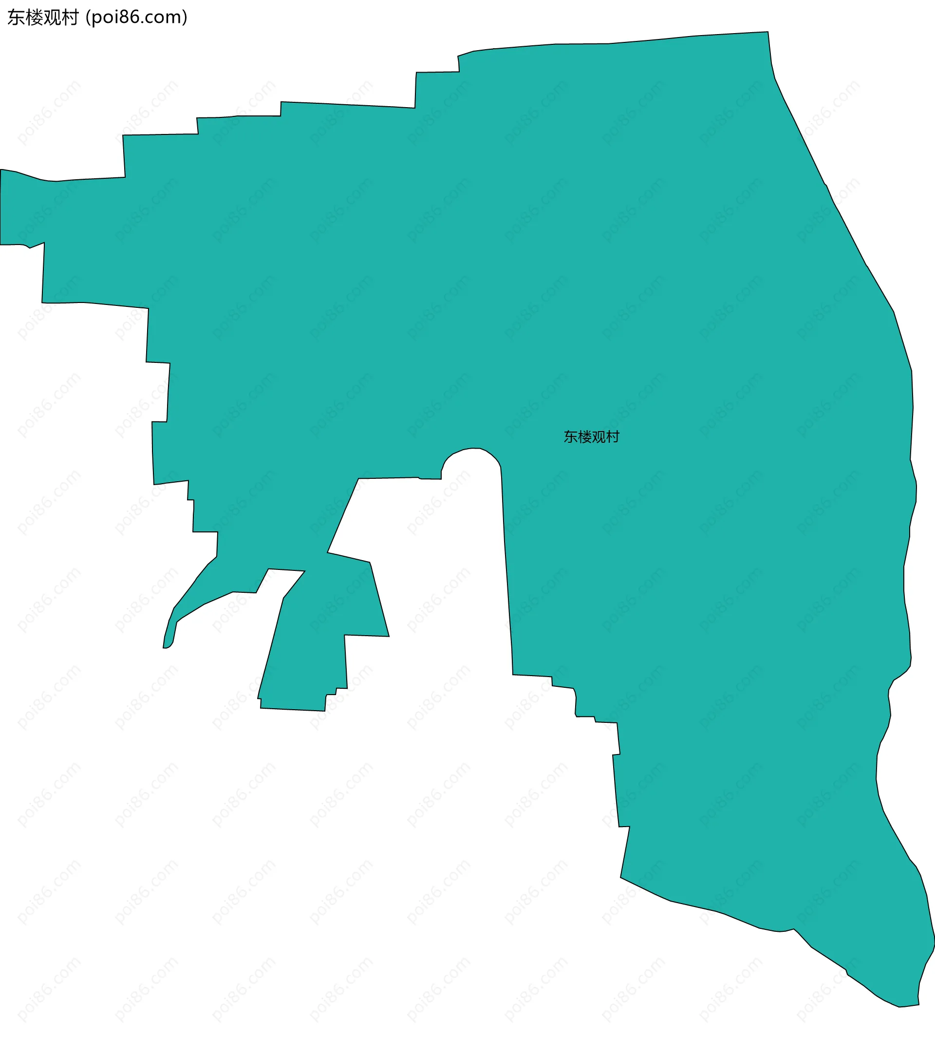 东楼观村边界地图