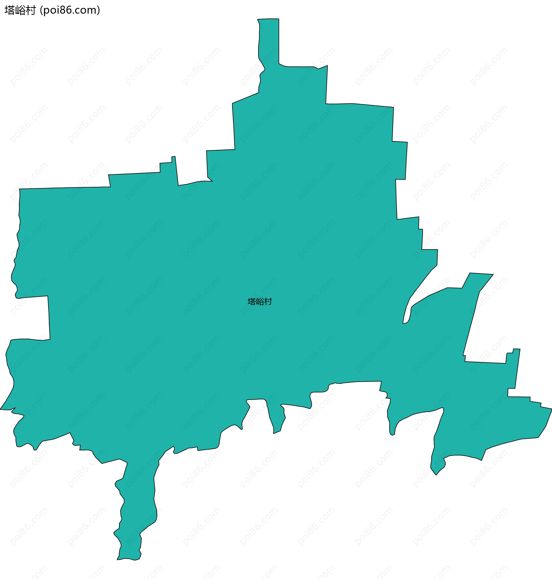 塔峪村边界地图