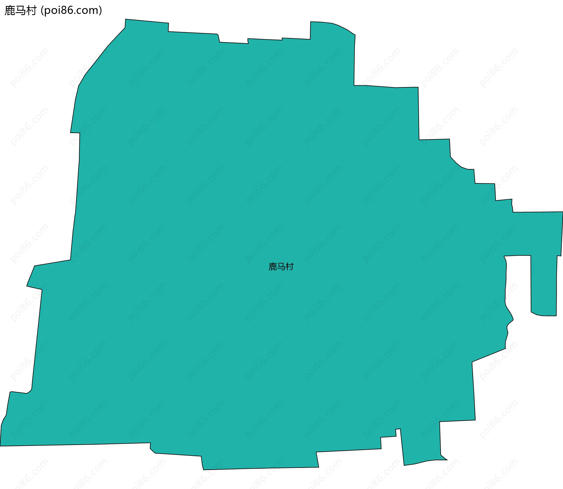 鹿马村边界地图