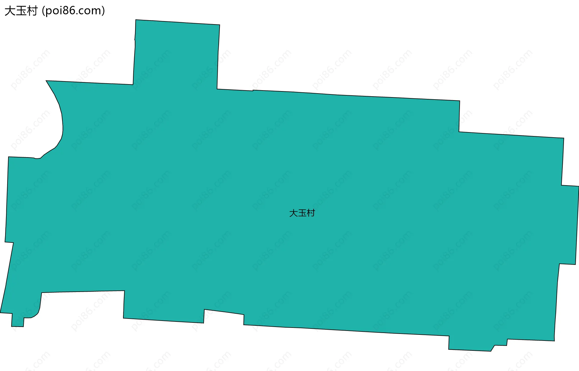 大玉村边界地图