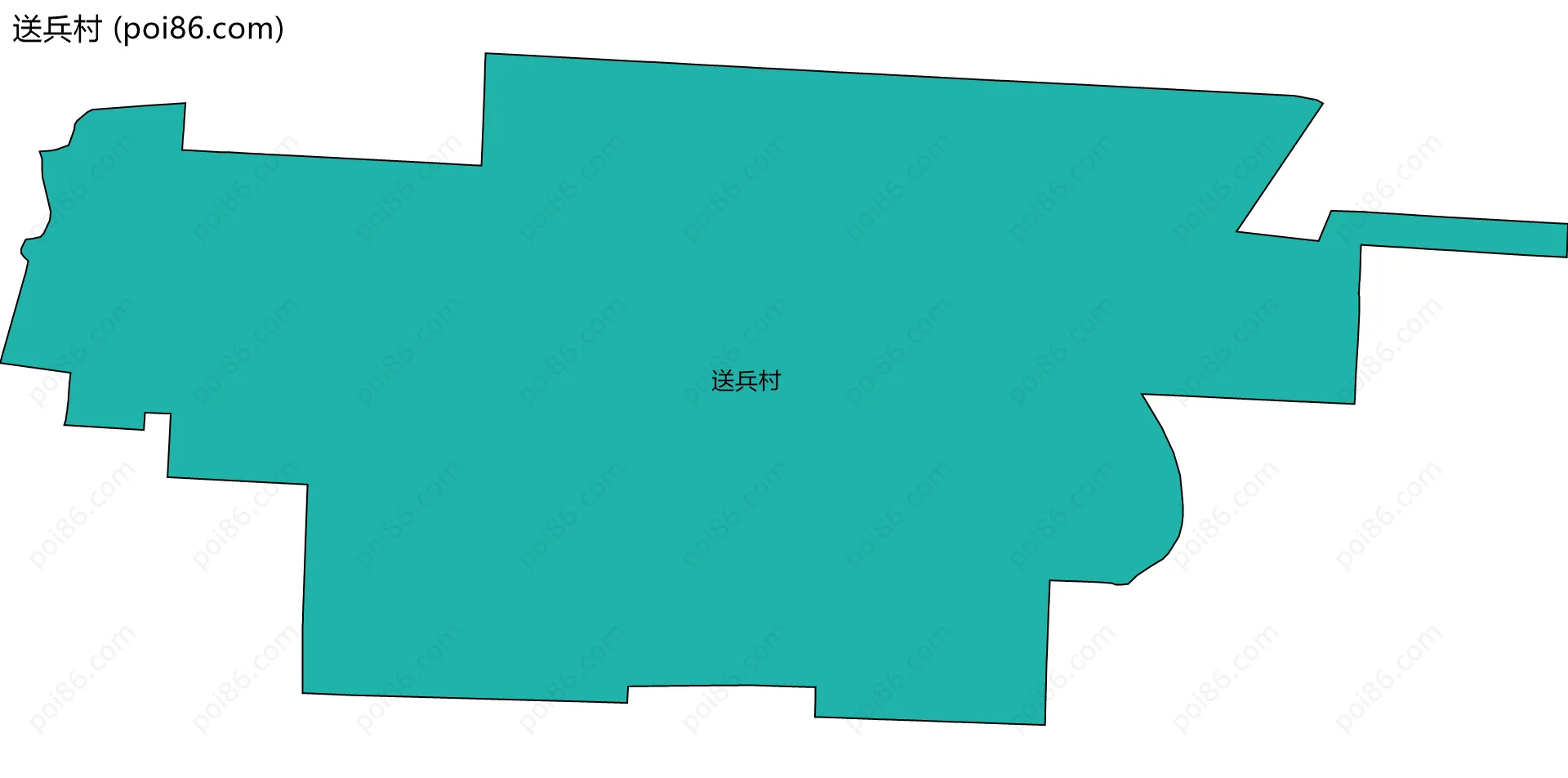 送兵村边界地图