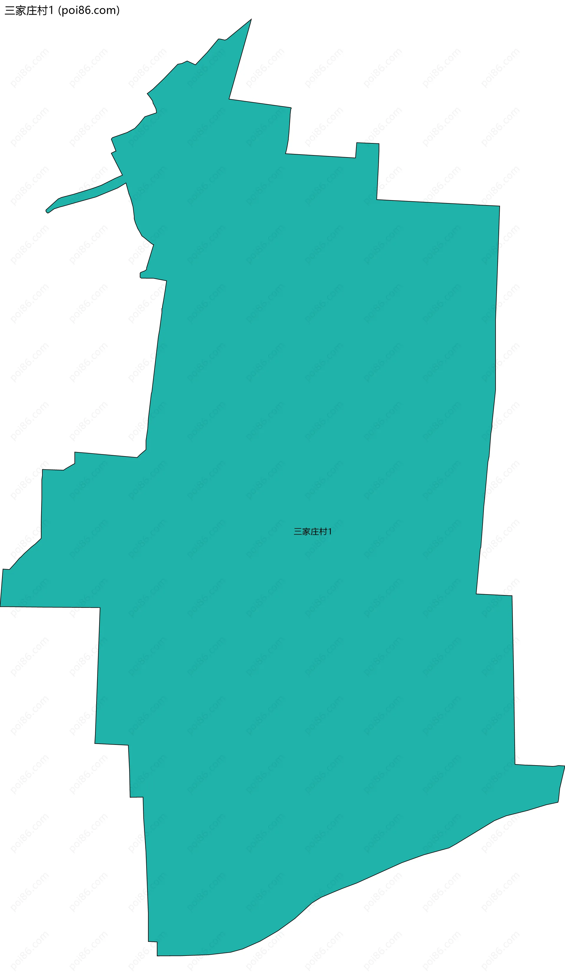 三家庄村1边界地图