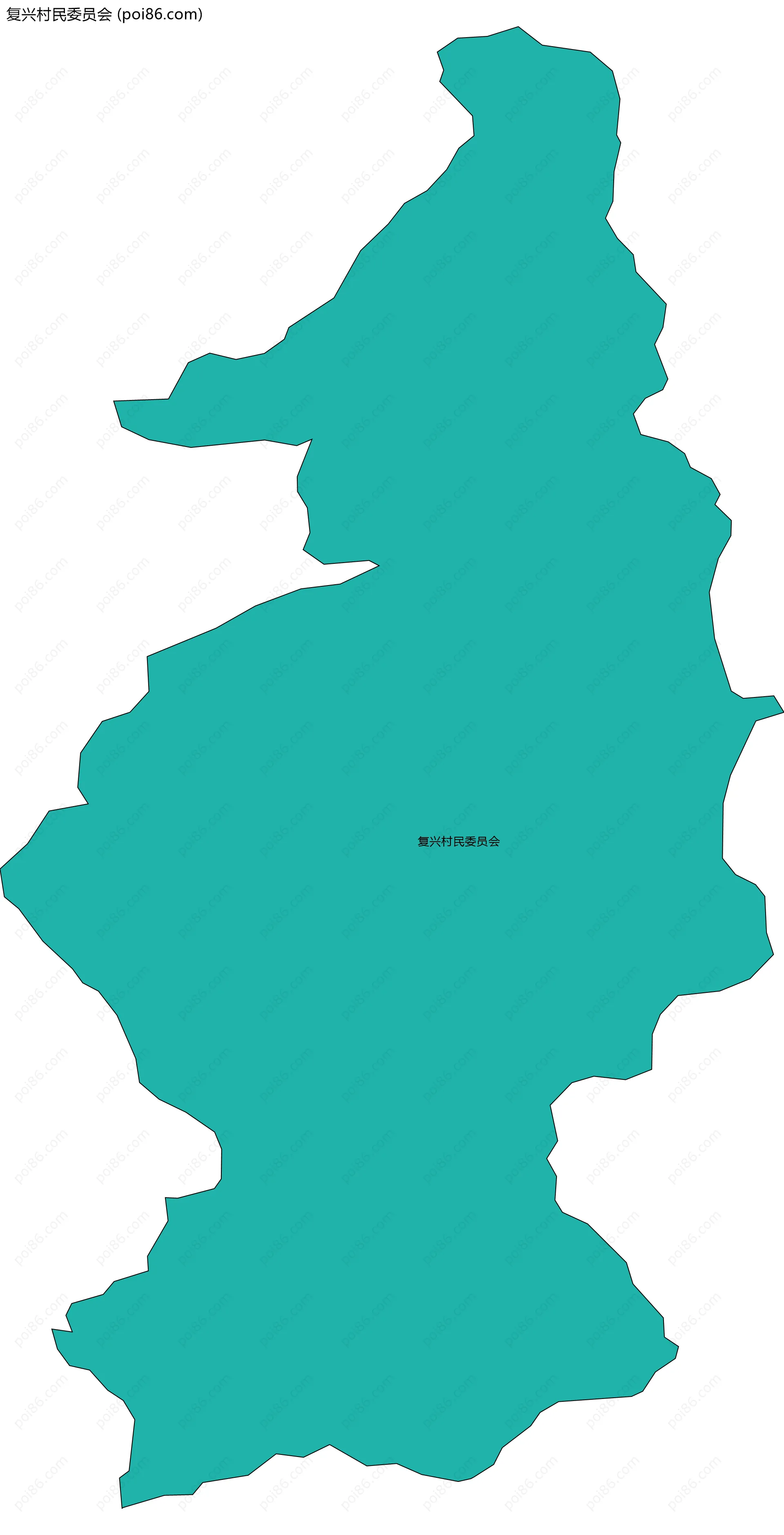 复兴村民委员会边界地图