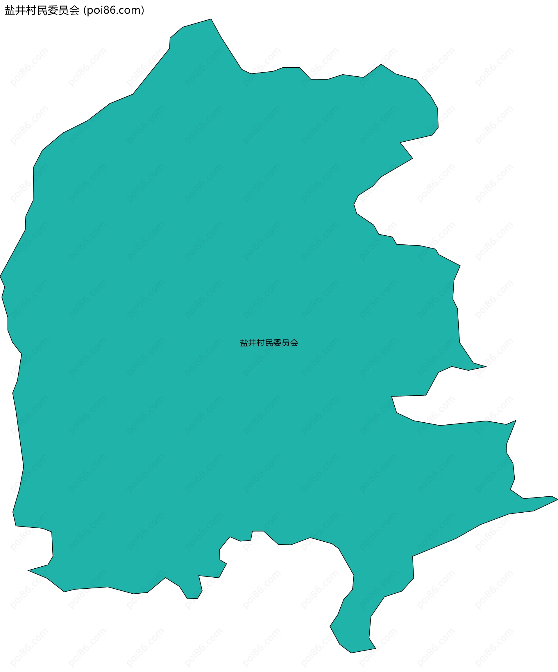 盐井村民委员会边界地图