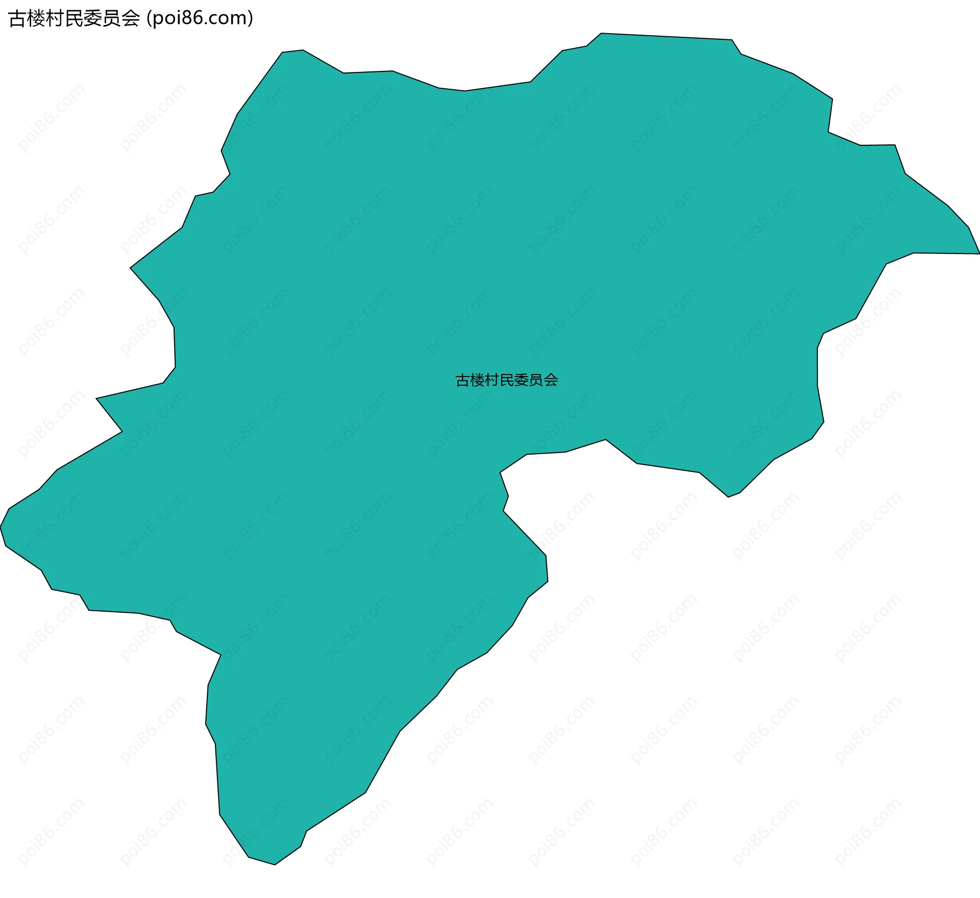 古楼村民委员会边界地图