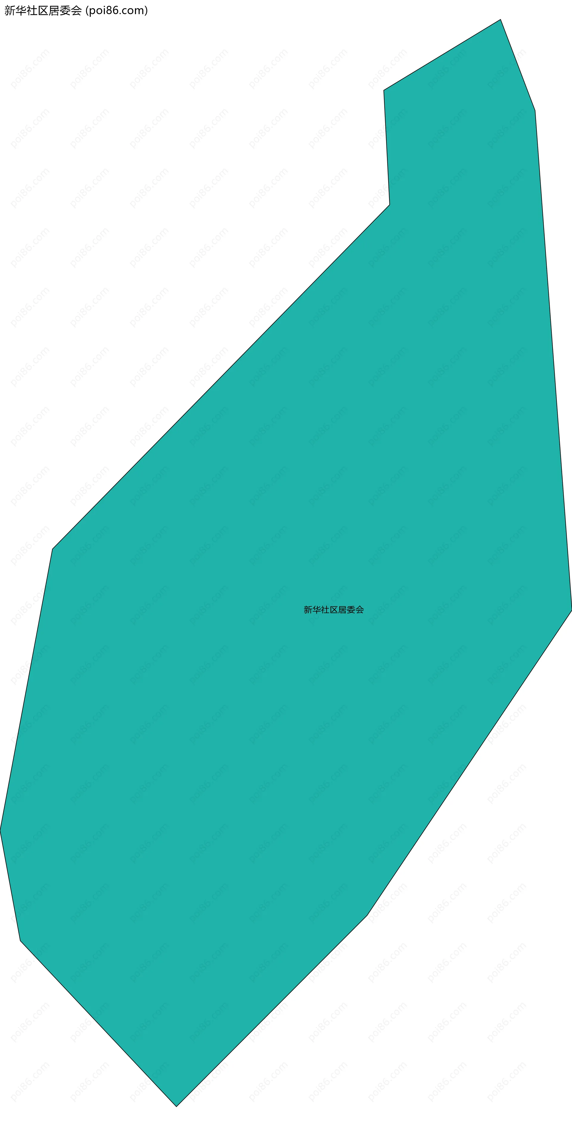 新华社区居委会边界地图