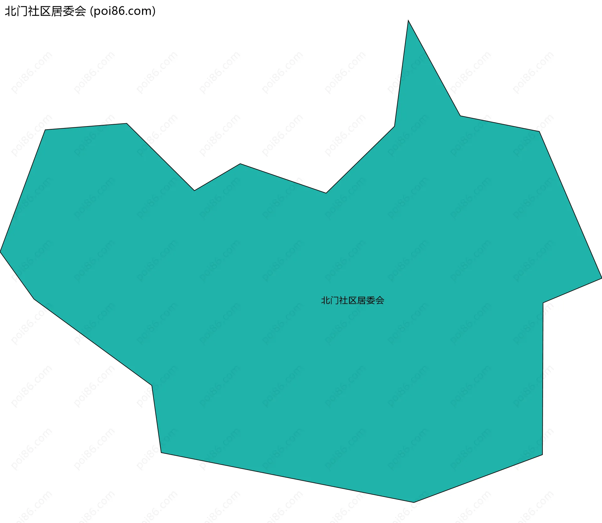 北门社区居委会边界地图