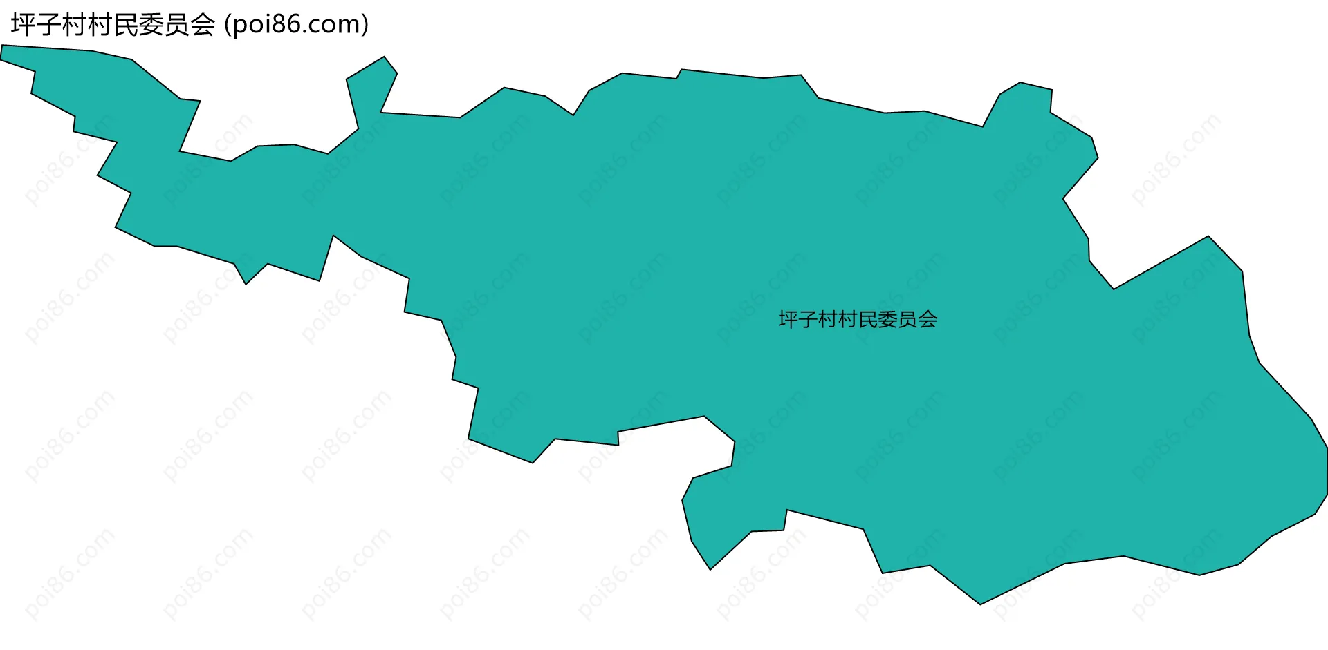 坪子村村民委员会边界地图
