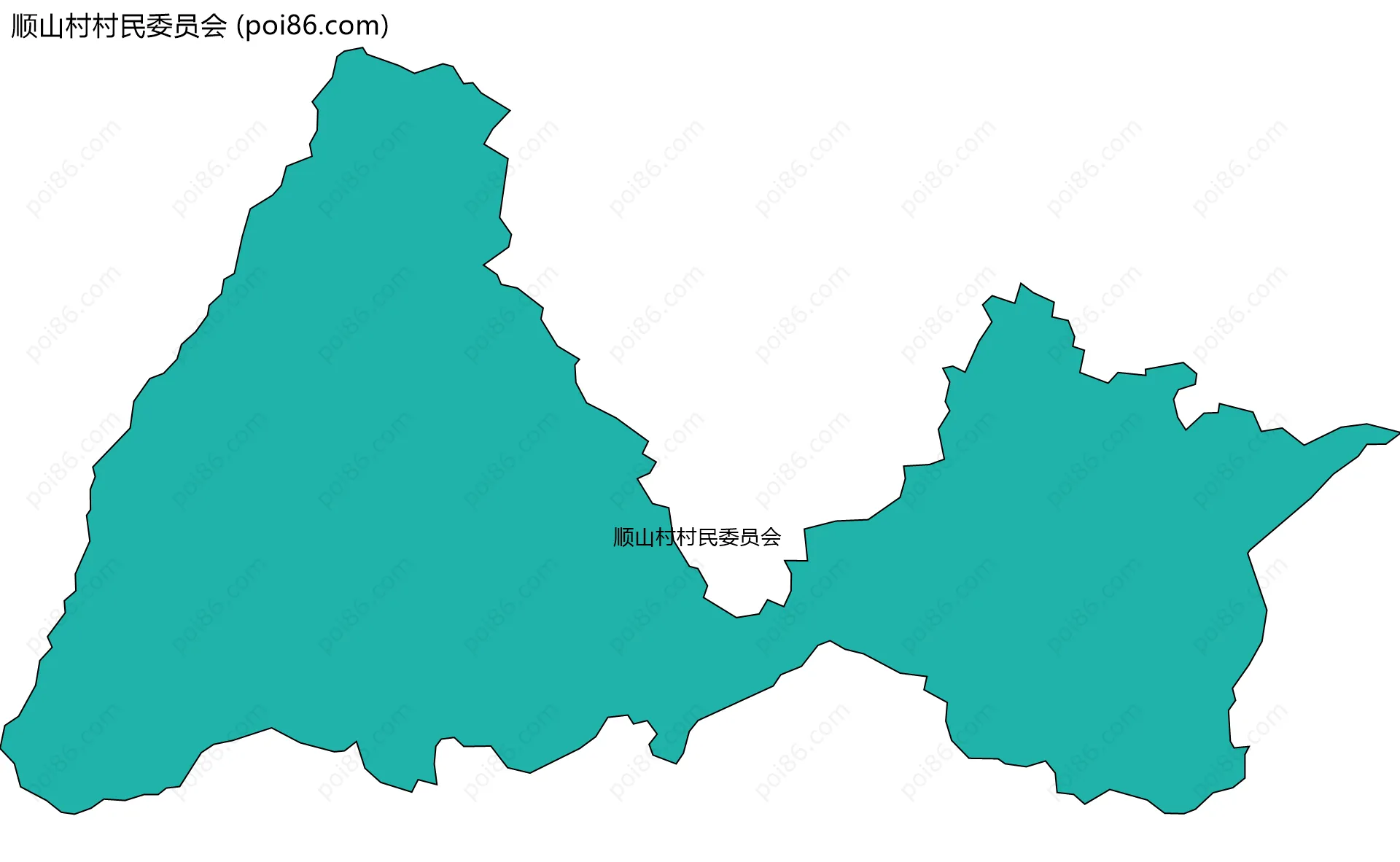 顺山村村民委员会边界地图