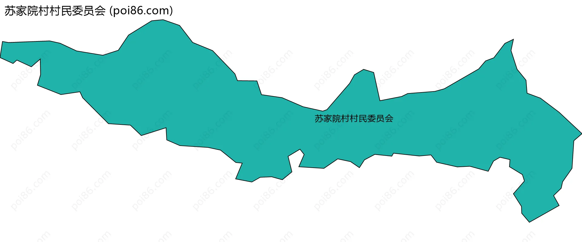 苏家院村村民委员会边界地图