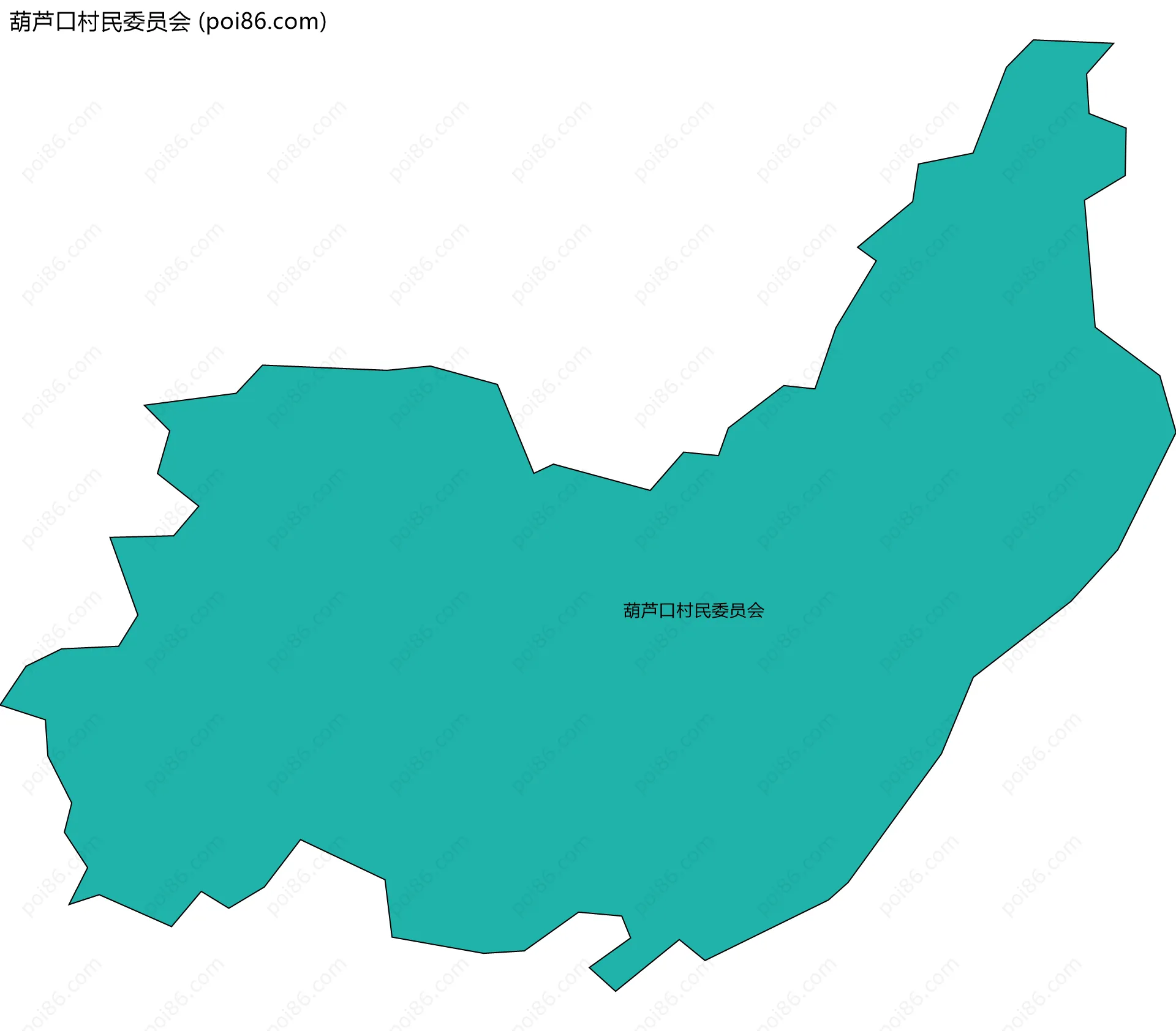 葫芦口村民委员会边界地图