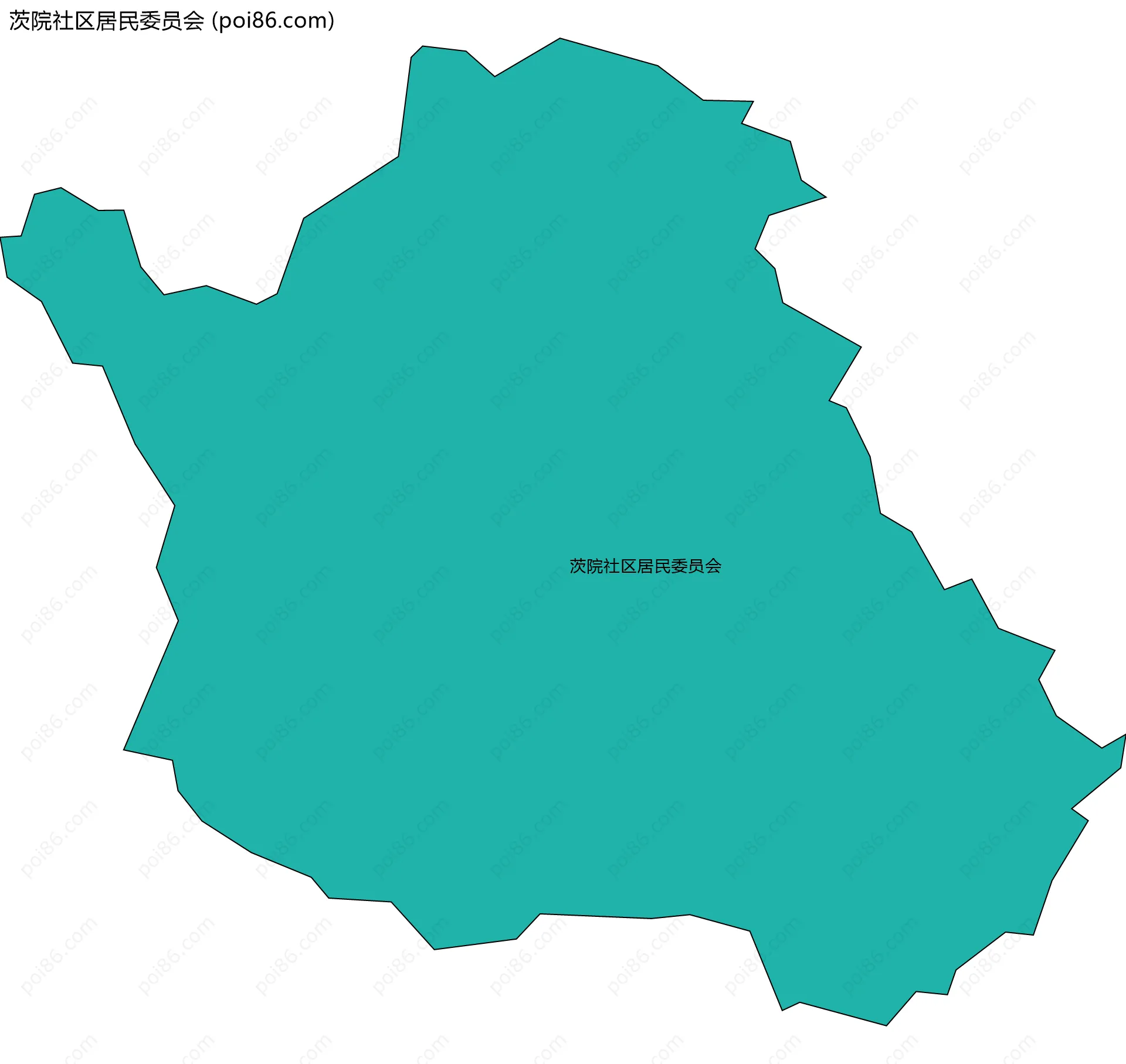 茨院社区居民委员会边界地图